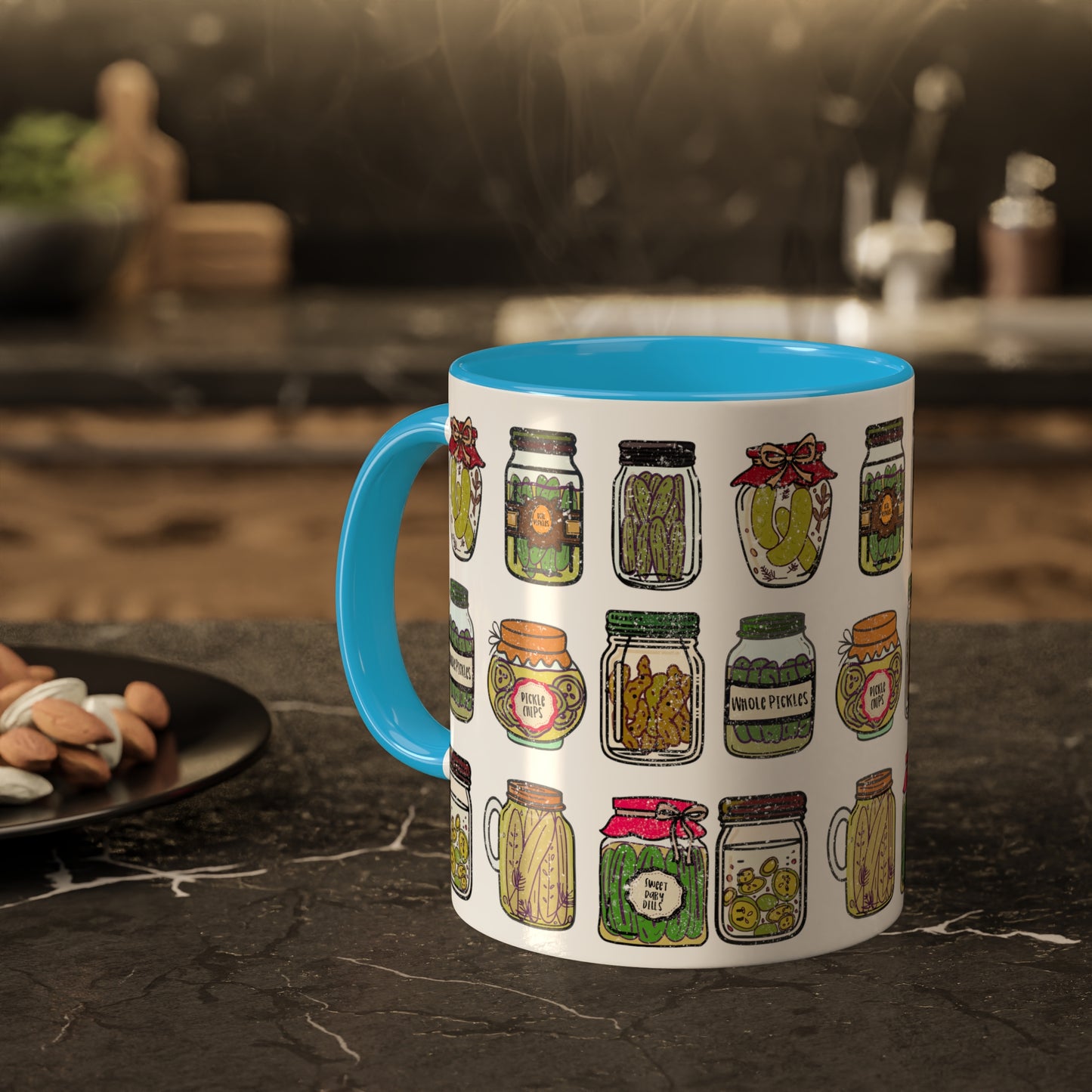 Pickle Jar Design 11oz Coffee Mug | Quirky Ceramic Cup for Pickle Lovers | Unique Kitchen Decor | Pickle Gifts | Pickle Art | Foodie Mug