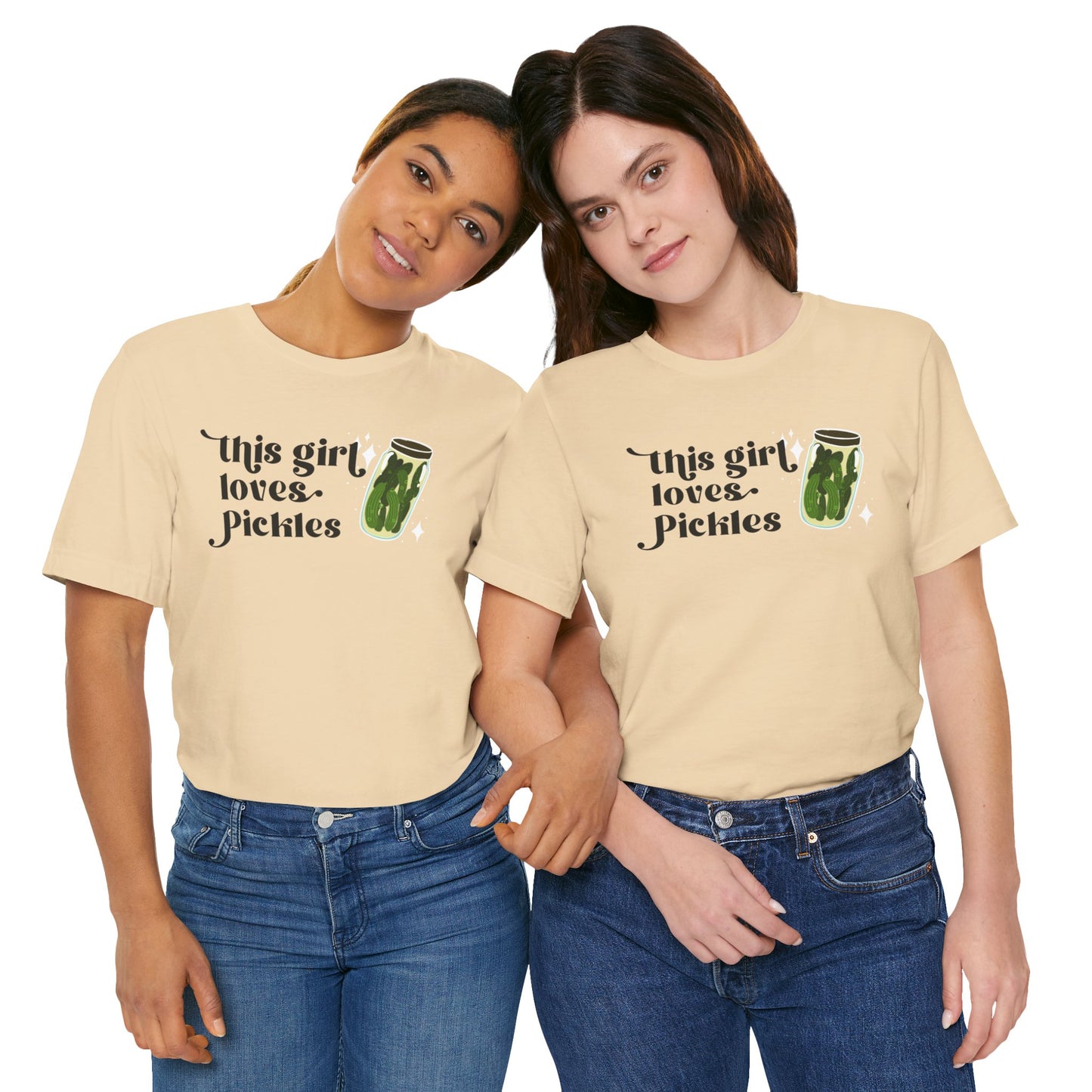 Pickle Lover Short Sleeve Tee | Women's This Girl Loves Pickles T-Shirt | Pickle Ladies tee | Pickle Gifts | Food Graphic Tee