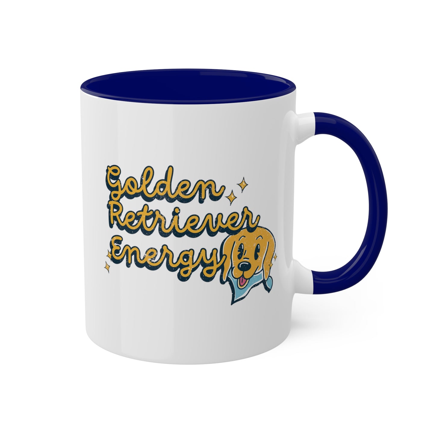 Golden Retriever Energy Coffee Mug | Dog Lover Gifts | Positive Energy Kitchenware | Good Vibes Drinkware | Funny Dog Mug | Dog Gifts