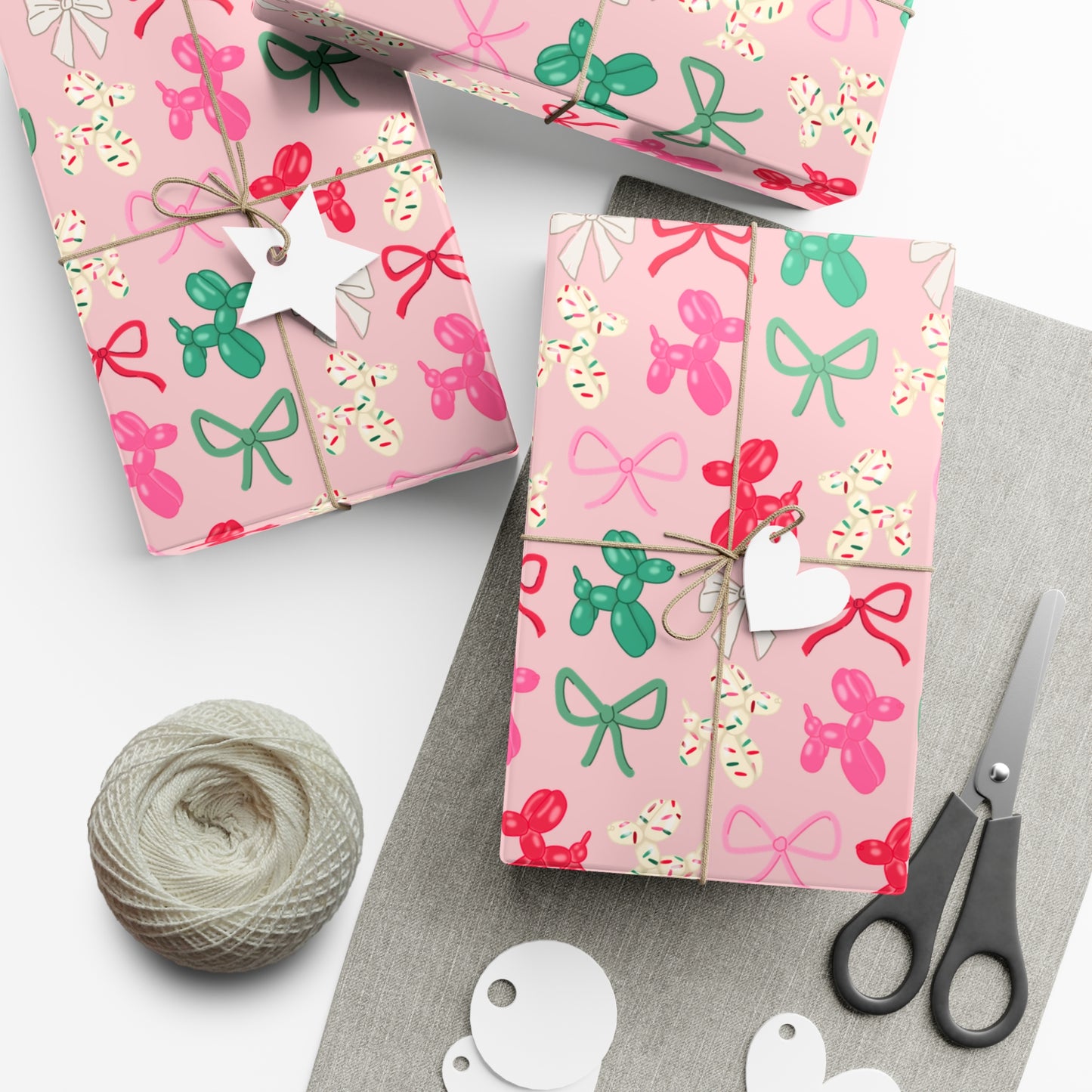 Christmas Balloon Dog Wrapping Papers
