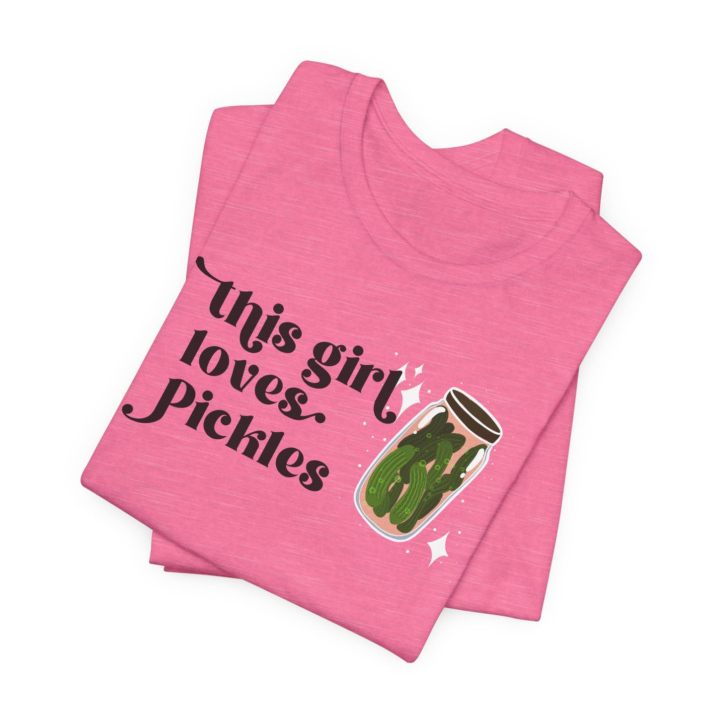 Pickle Lover Short Sleeve Tee | Women's This Girl Loves Pickles T-Shirt | Pickle Ladies tee | Pickle Gifts | Food Graphic Tee