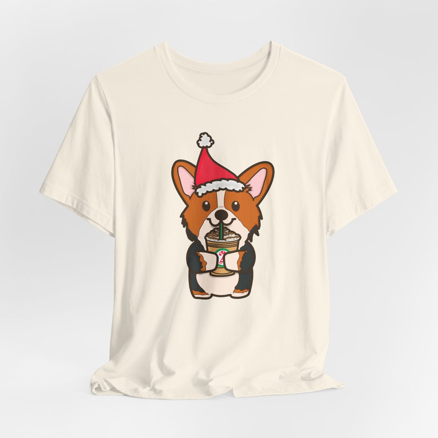 Christmas Red Tri-Color Corgi Dog T-shirt | Dog Christmas Shirt | Matching Christmas Shirts | Ladies Christmas Tee | Family Christmas Holiday Shirt