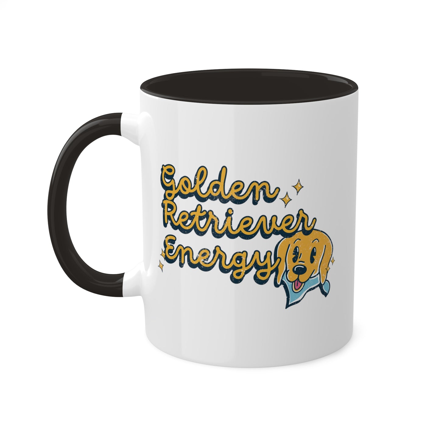 Golden Retriever Energy Coffee Mug | Dog Lover Gifts | Positive Energy Kitchenware | Good Vibes Drinkware | Funny Dog Mug | Dog Gifts