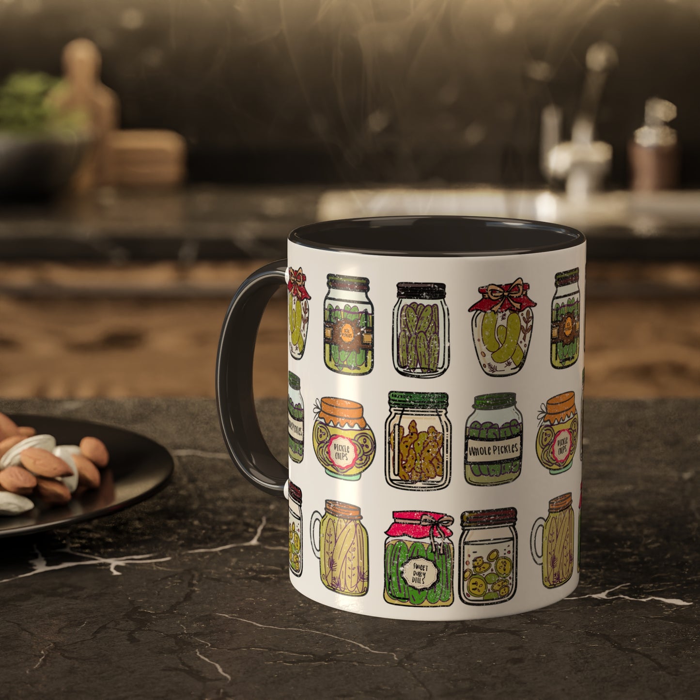 Pickle Jar Design 11oz Coffee Mug | Quirky Ceramic Cup for Pickle Lovers | Unique Kitchen Decor | Pickle Gifts | Pickle Art | Foodie Mug