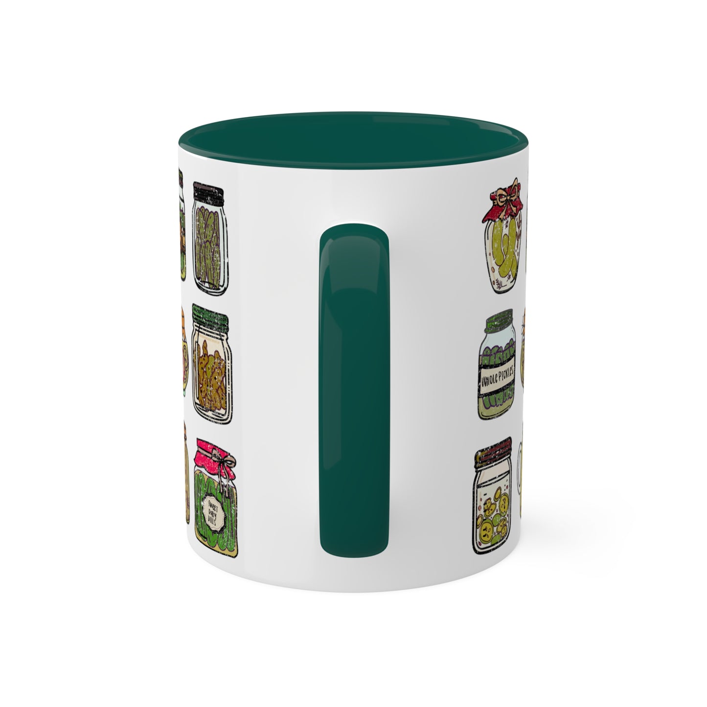 Pickle Jar Design 11oz Coffee Mug | Quirky Ceramic Cup for Pickle Lovers | Unique Kitchen Decor | Pickle Gifts | Pickle Art | Foodie Mug