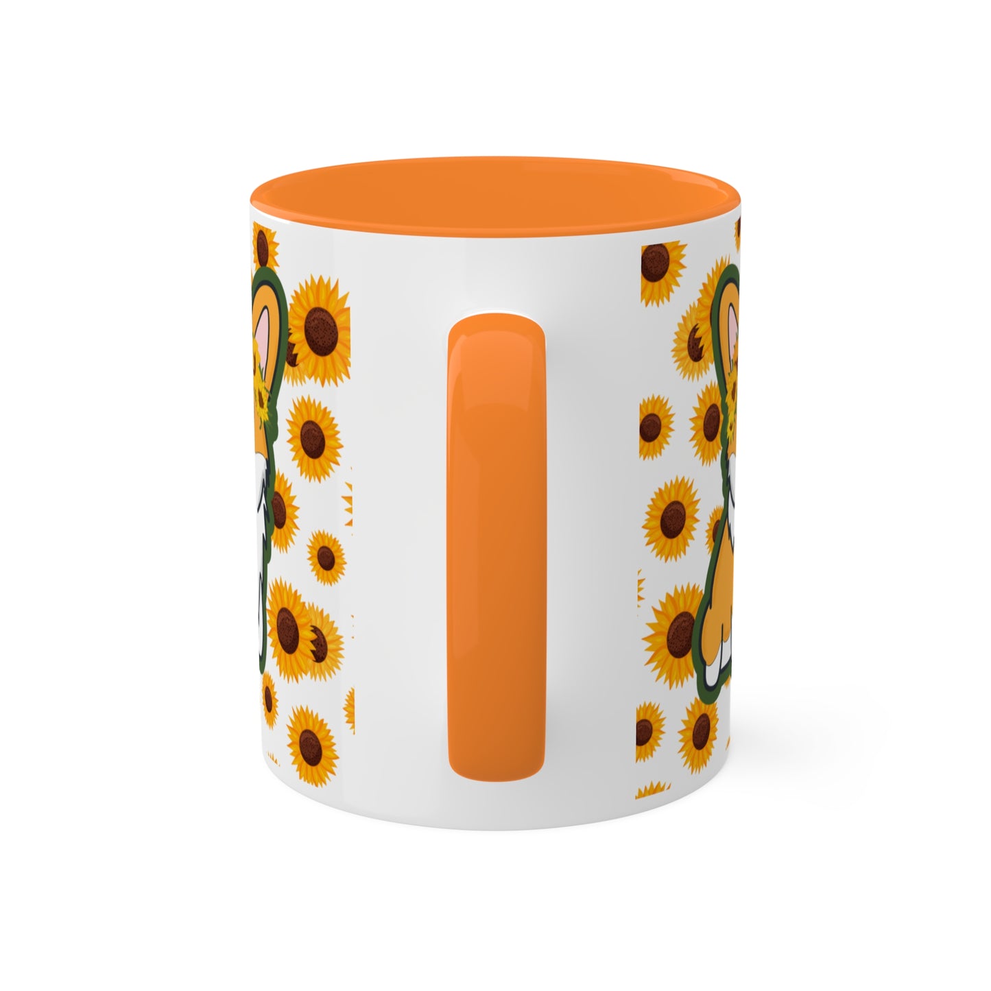 Sunflower Corgi Coffee Mug - Pembroke Welsh Corgi, Corgi Owner Gifts, Flower Crown Dog Gift, Corgi Kitchenware, Cute Dog Mug, Dog Lover Gift