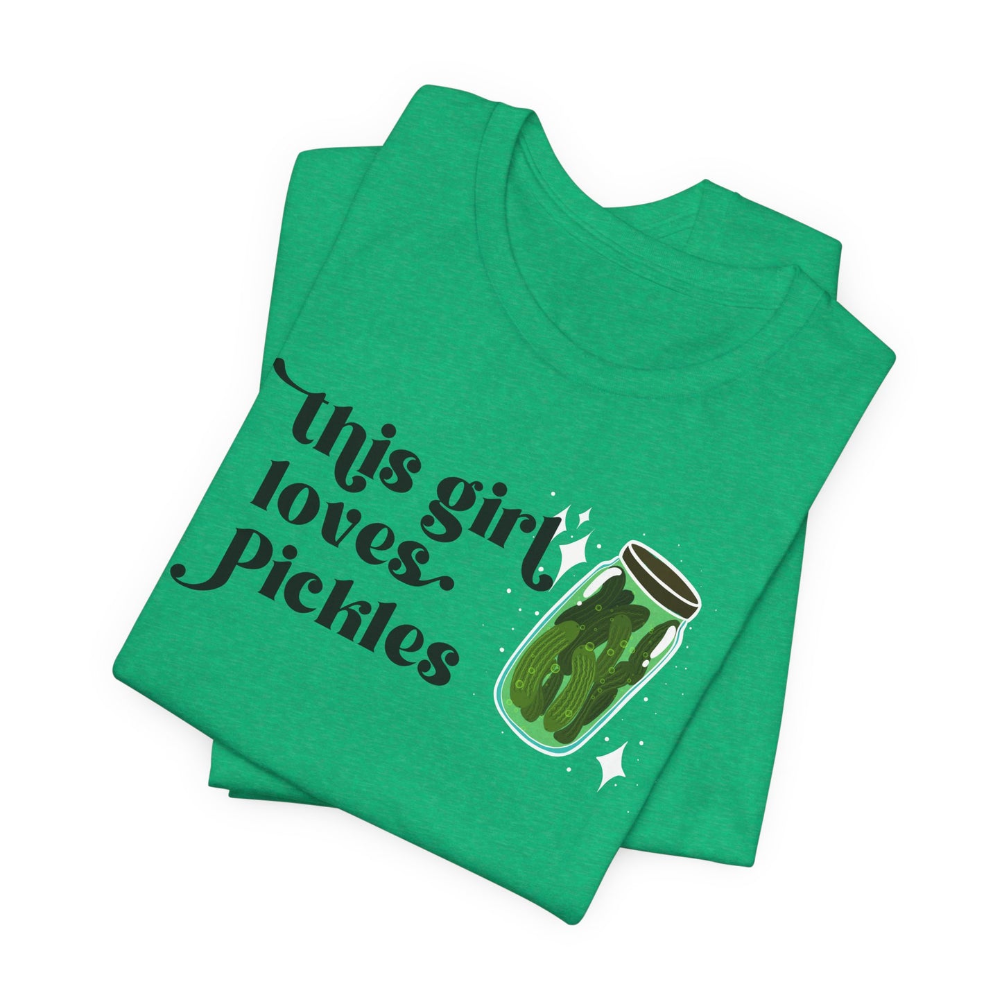 Pickle Lover Short Sleeve Tee | Women's This Girl Loves Pickles T-Shirt | Pickle Ladies tee | Pickle Gifts | Food Graphic Tee