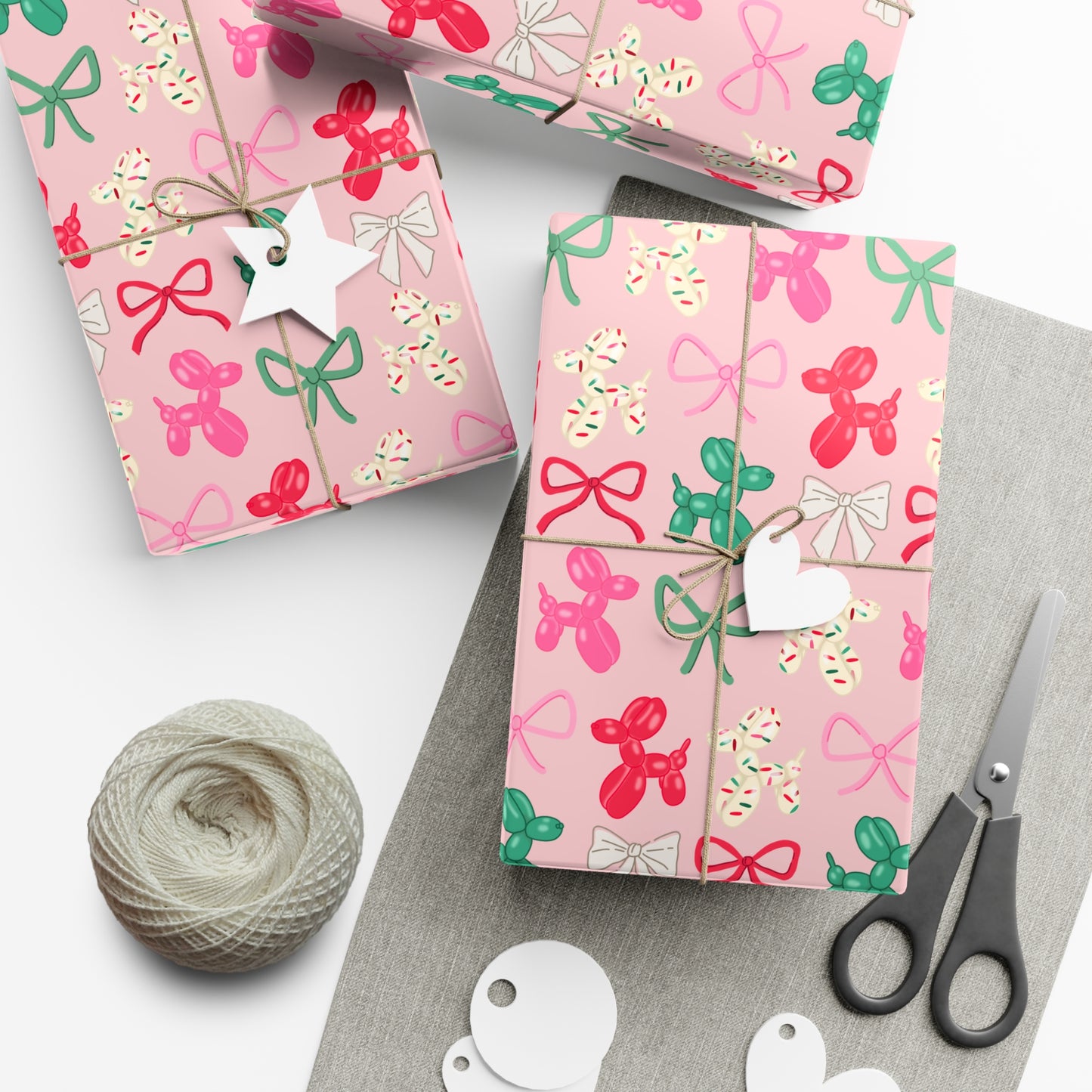 Christmas Balloon Dog Wrapping Papers