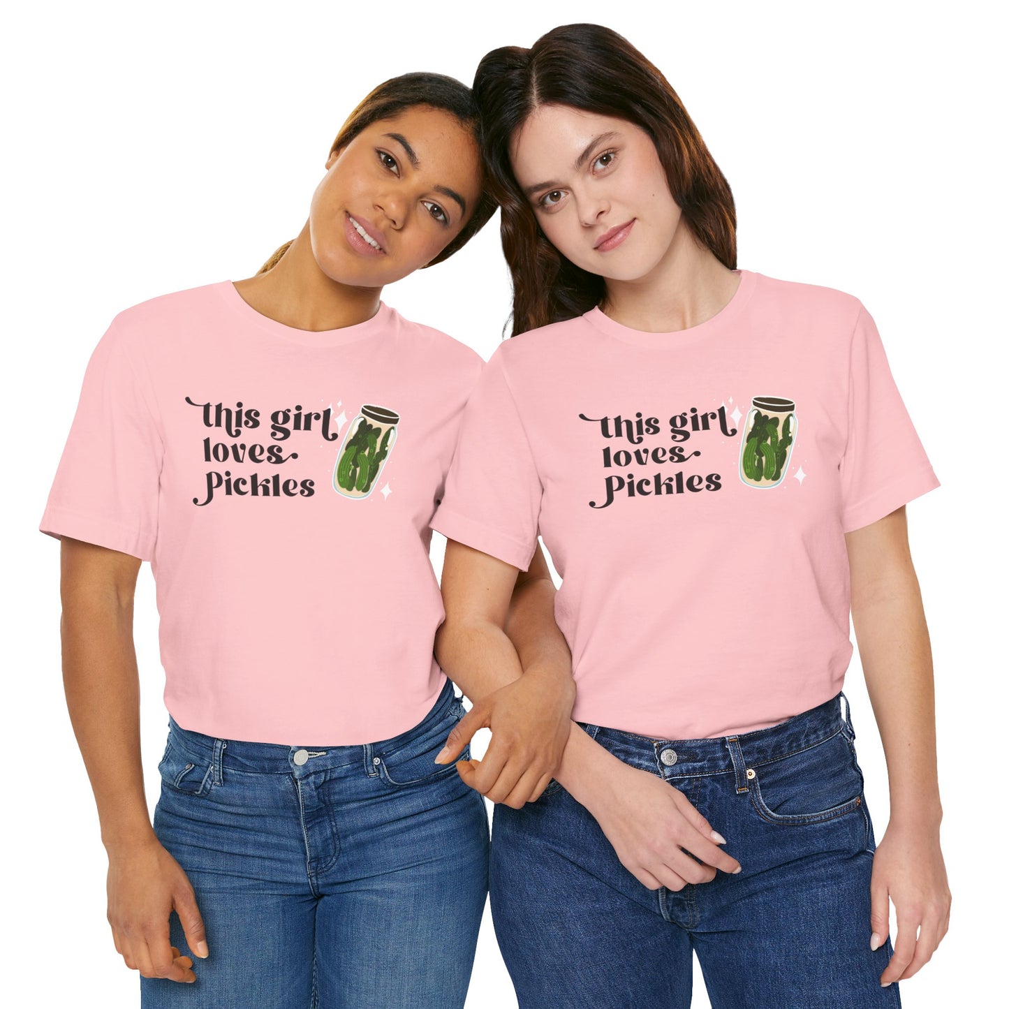 Pickle Lover Short Sleeve Tee | Women's This Girl Loves Pickles T-Shirt | Pickle Ladies tee | Pickle Gifts | Food Graphic Tee