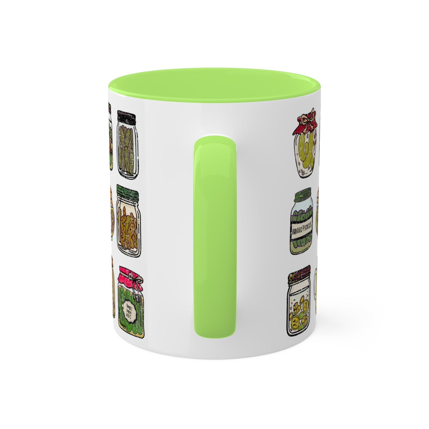 Pickle Jar Design 11oz Coffee Mug | Quirky Ceramic Cup for Pickle Lovers | Unique Kitchen Decor | Pickle Gifts | Pickle Art | Foodie Mug
