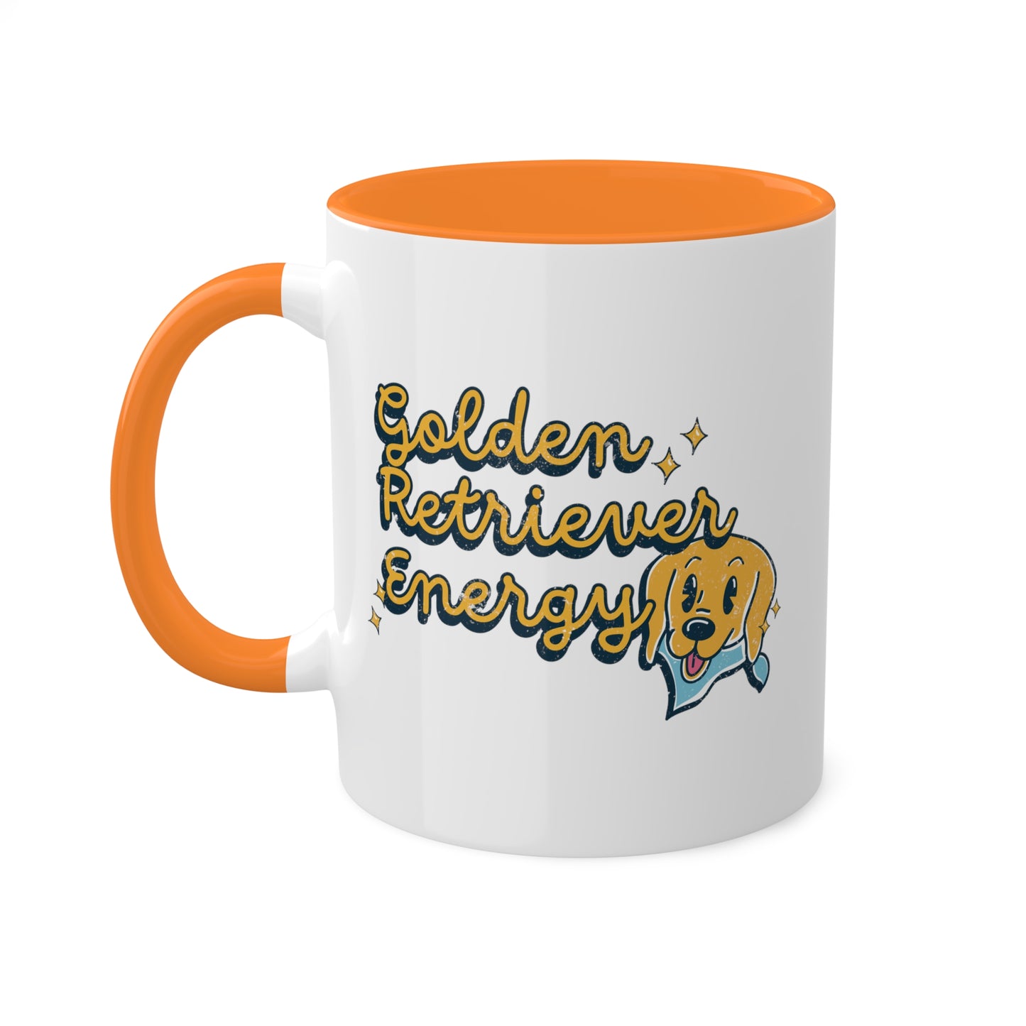Golden Retriever Energy Coffee Mug | Dog Lover Gifts | Positive Energy Kitchenware | Good Vibes Drinkware | Funny Dog Mug | Dog Gifts