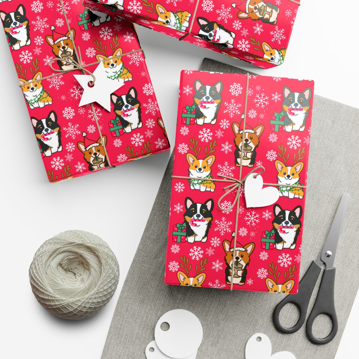 Christmas Pembroke Welsh Corgi Wrapping Paper - Cute Holiday Gift Wrap, Dog Lover Christmas Paper, Festive Corgi Gift Wrap, Pet-Themed Holiday Wrapping