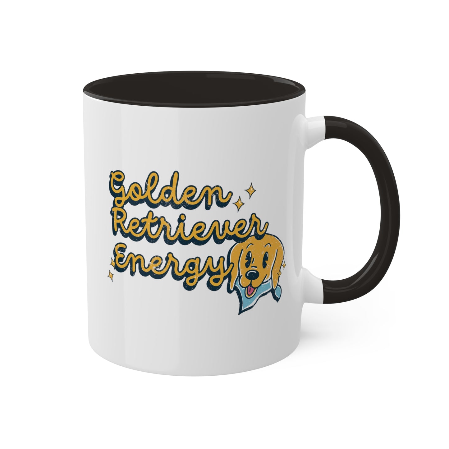 Golden Retriever Energy Coffee Mug | Dog Lover Gifts | Positive Energy Kitchenware | Good Vibes Drinkware | Funny Dog Mug | Dog Gifts
