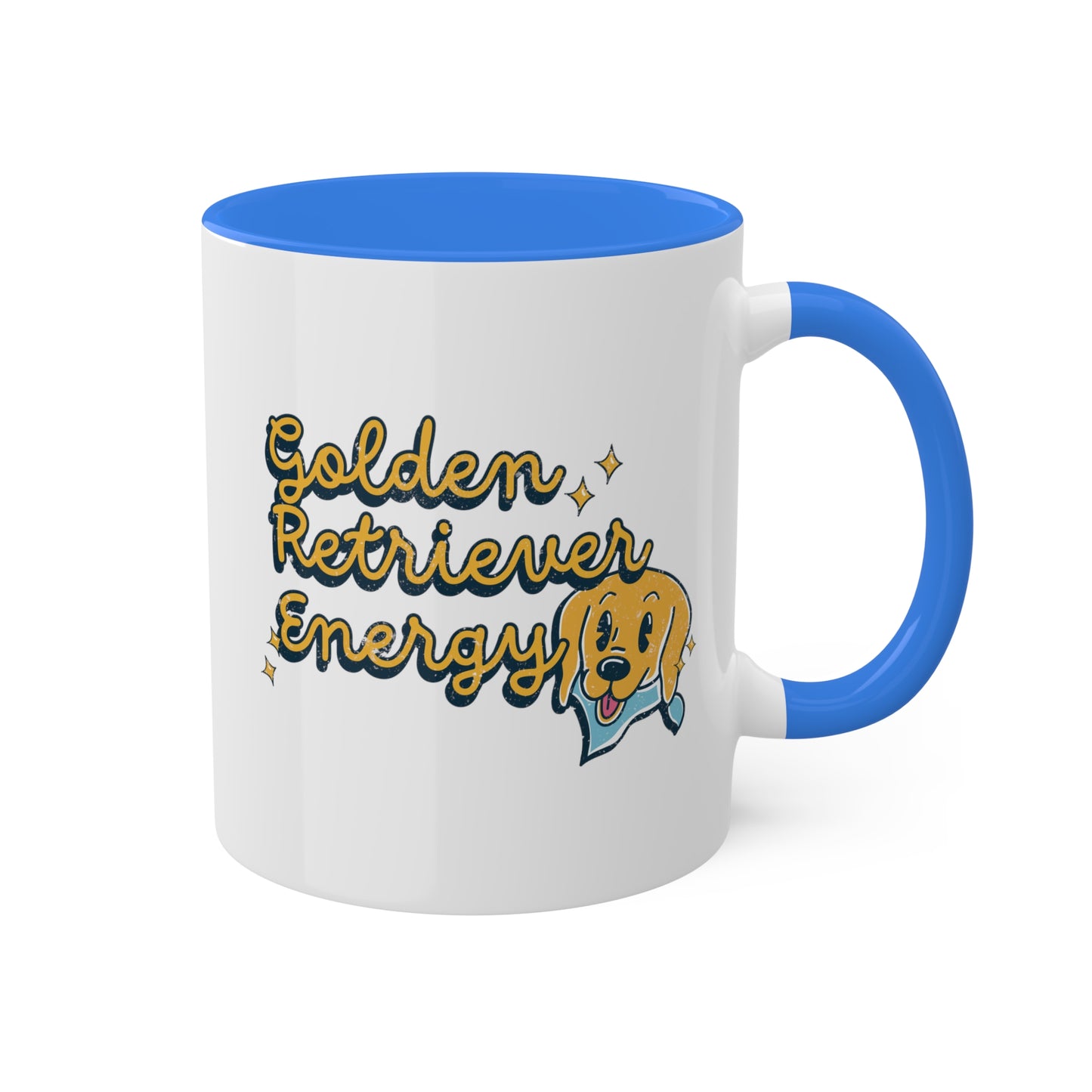Golden Retriever Energy Coffee Mug | Dog Lover Gifts | Positive Energy Kitchenware | Good Vibes Drinkware | Funny Dog Mug | Dog Gifts