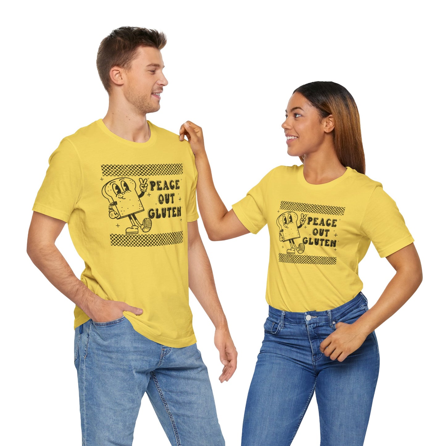 Peace Out Gluten Free T-Shirt | Gluten Allergy | Celiac Awareness | Gluten Free Lifestyle | Celiac Gifts