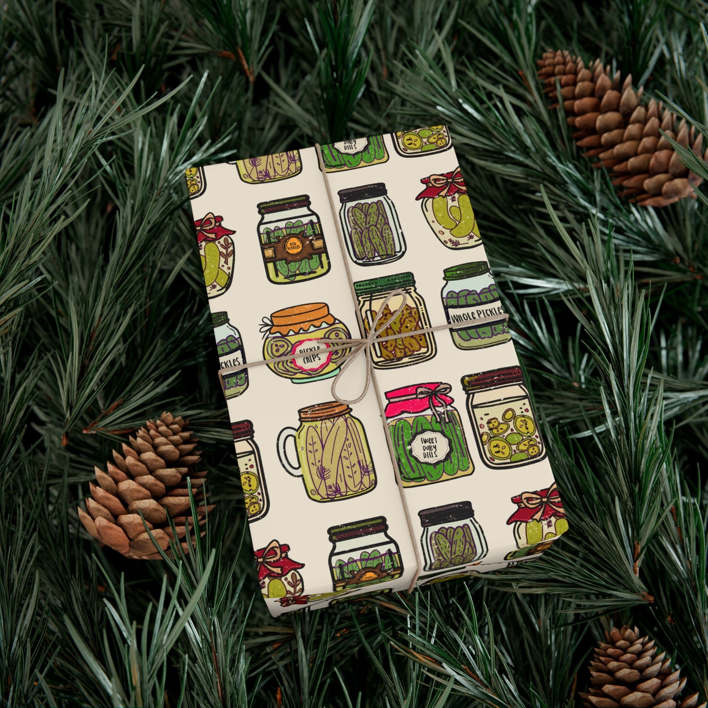 Wrapping Paper - Pickle Jar Design