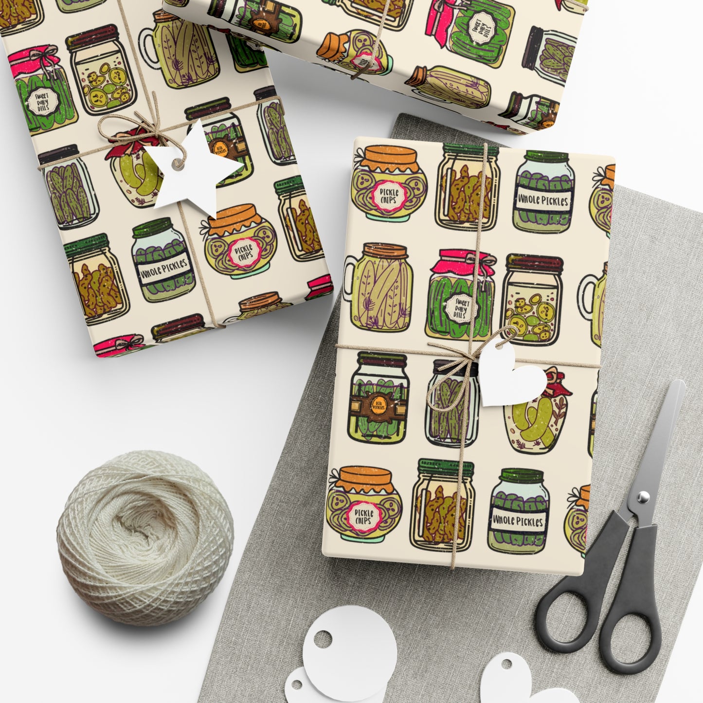 Wrapping Paper - Pickle Jar Design
