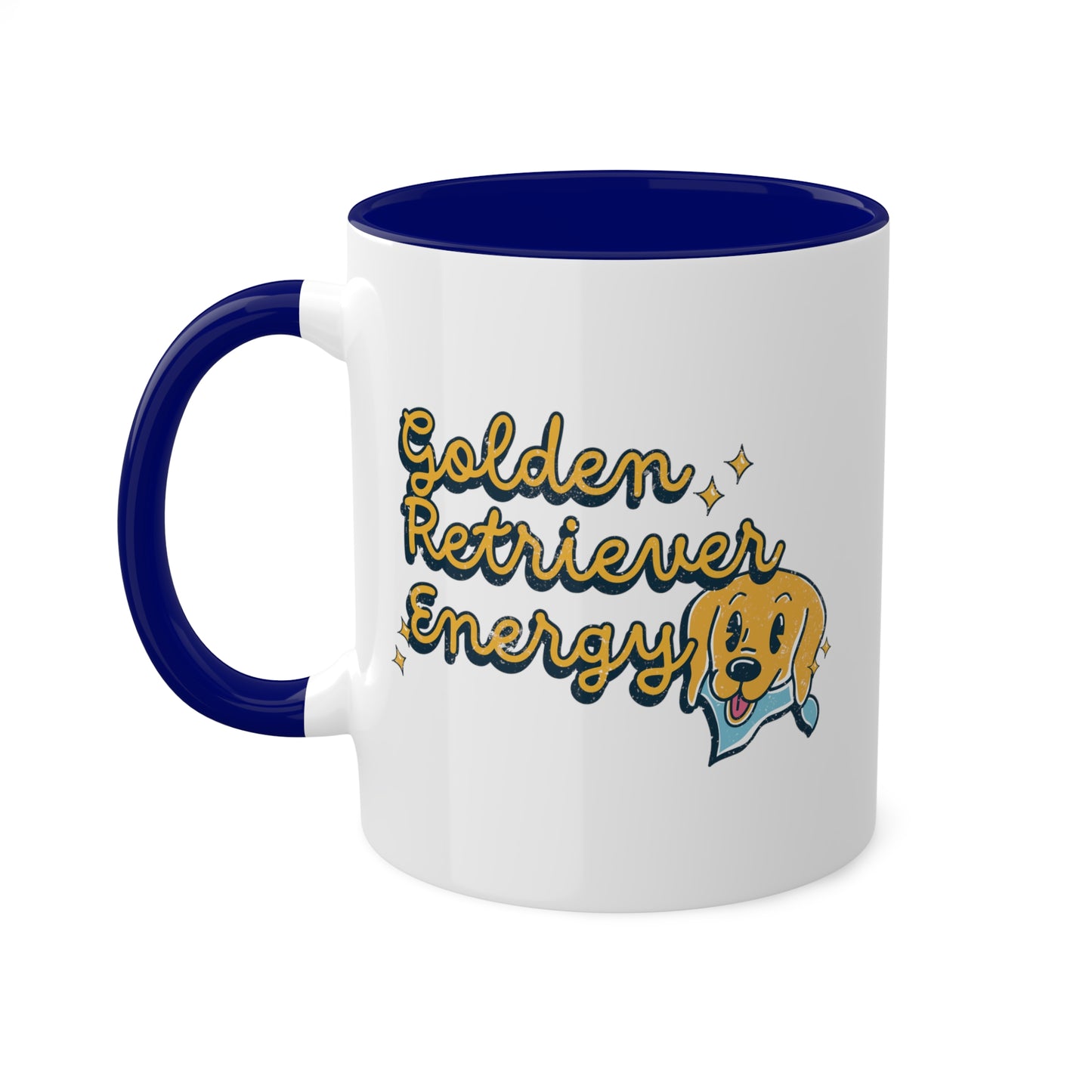 Golden Retriever Energy Coffee Mug | Dog Lover Gifts | Positive Energy Kitchenware | Good Vibes Drinkware | Funny Dog Mug | Dog Gifts