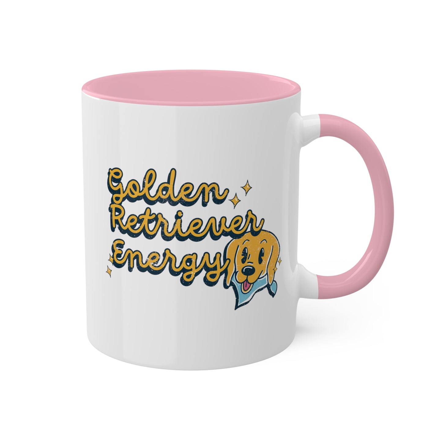 Golden Retriever Energy Coffee Mug | Dog Lover Gifts | Positive Energy Kitchenware | Good Vibes Drinkware | Funny Dog Mug | Dog Gifts