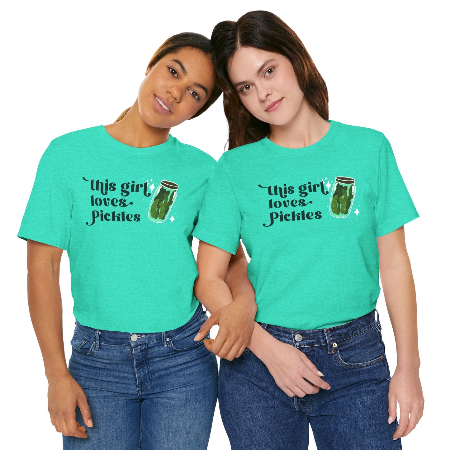 Pickle Lover Short Sleeve Tee | Women's This Girl Loves Pickles T-Shirt | Pickle Ladies tee | Pickle Gifts | Food Graphic Tee