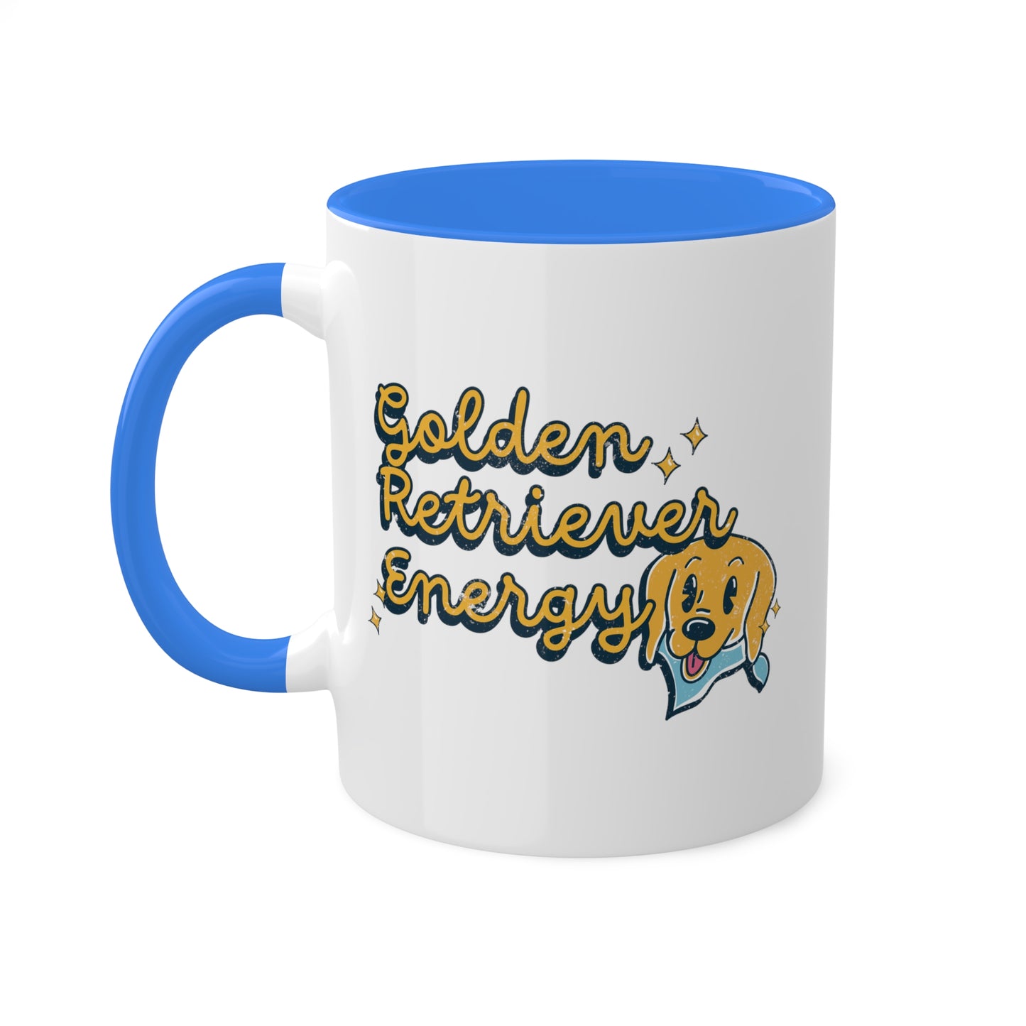 Golden Retriever Energy Coffee Mug | Dog Lover Gifts | Positive Energy Kitchenware | Good Vibes Drinkware | Funny Dog Mug | Dog Gifts