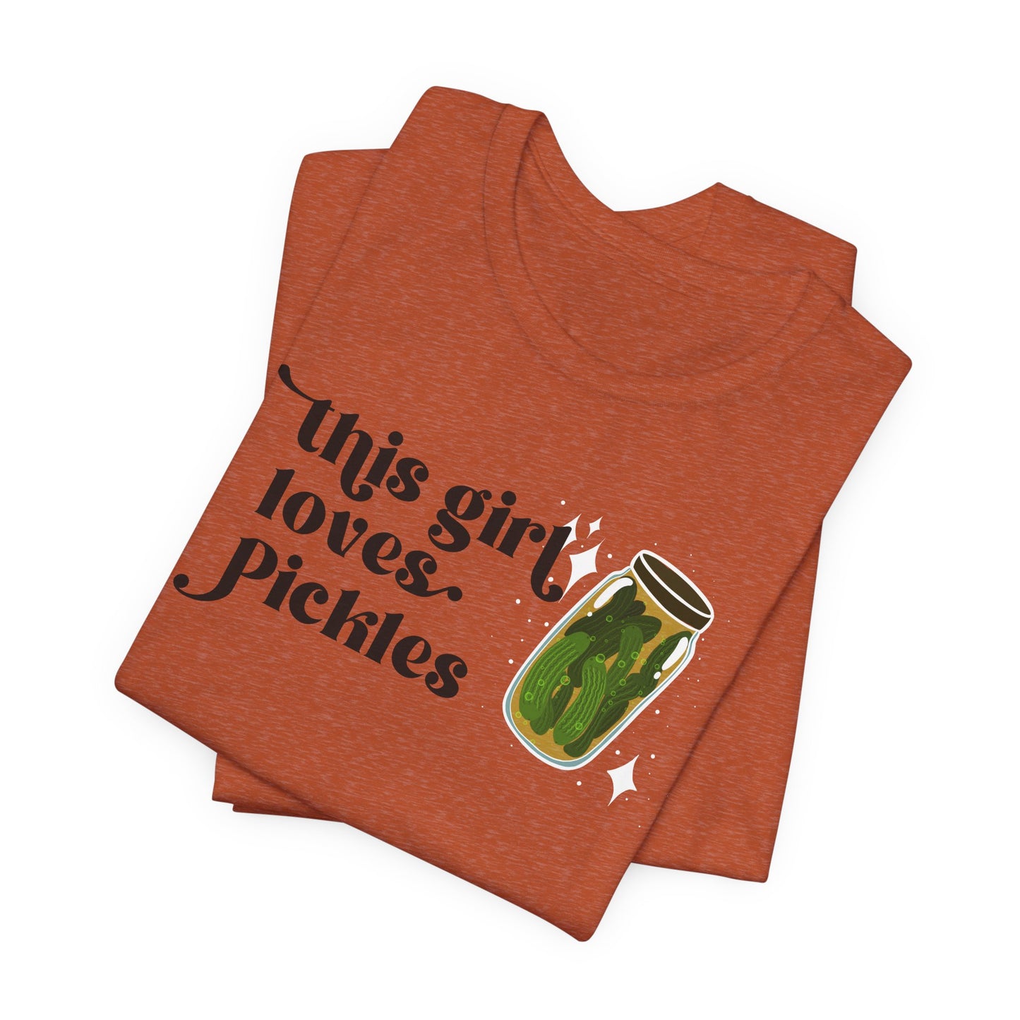 Pickle Lover Short Sleeve Tee | Women's This Girl Loves Pickles T-Shirt | Pickle Ladies tee | Pickle Gifts | Food Graphic Tee
