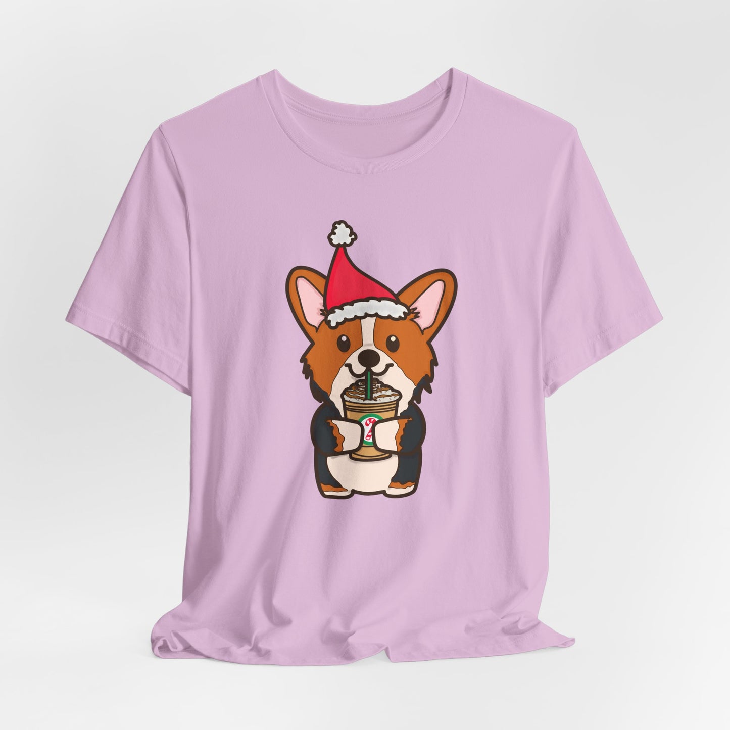 Christmas Red Tri-Color Corgi Dog T-shirt | Dog Christmas Shirt | Matching Christmas Shirts | Ladies Christmas Tee | Family Christmas Holiday Shirt