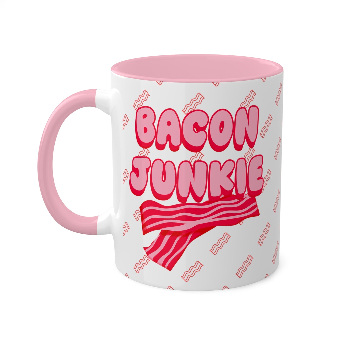 Bacon Junkie Coffee Mug | Hilarious Cup for Bacon Enthusiasts | Breakfast Humor | Funny Gift | Unique Kitchenware | Bacon Lover Gift