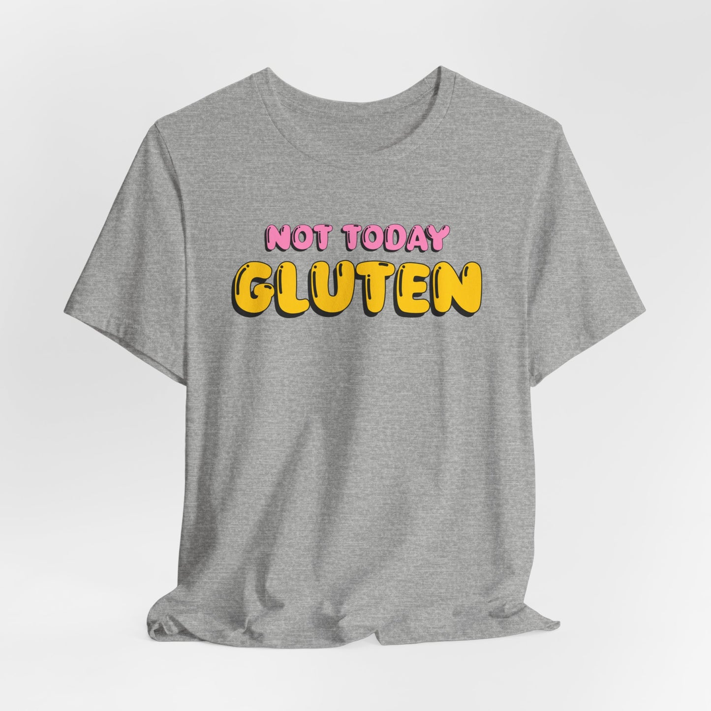 Gluten Free T-Shirt | Not Today Gluten Graphic Tee | Gluten Allergy Unisex Shirt | Celiac Awareness | Gluten Free Lifestyle | Celiac Gifts