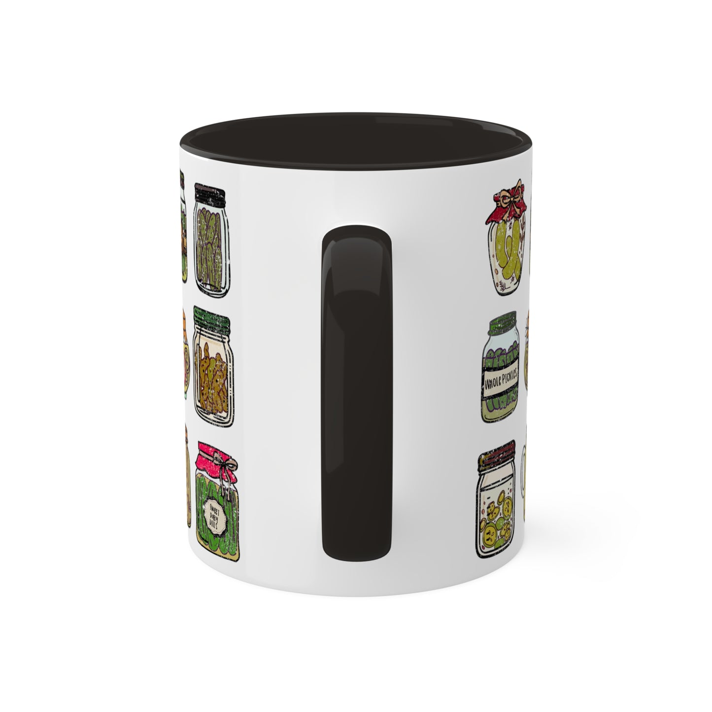 Pickle Jar Design 11oz Coffee Mug | Quirky Ceramic Cup for Pickle Lovers | Unique Kitchen Decor | Pickle Gifts | Pickle Art | Foodie Mug
