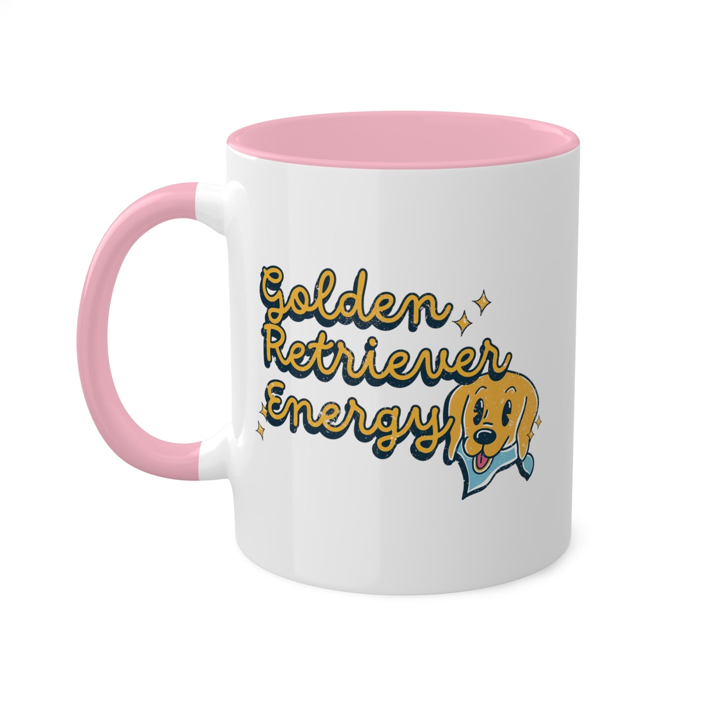 Golden Retriever Energy Coffee Mug | Dog Lover Gifts | Positive Energy Kitchenware | Good Vibes Drinkware | Funny Dog Mug | Dog Gifts