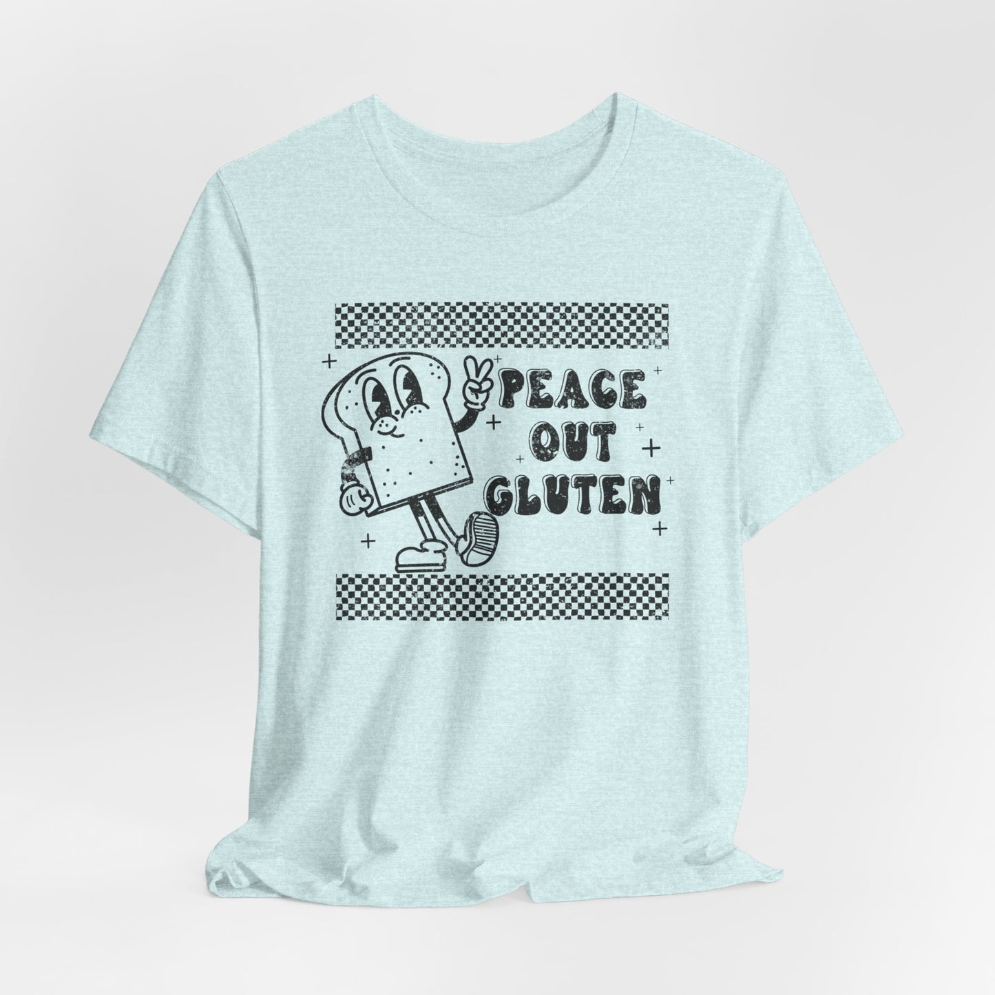 Peace Out Gluten Free T-Shirt | Gluten Allergy | Celiac Awareness | Gluten Free Lifestyle | Celiac Gifts