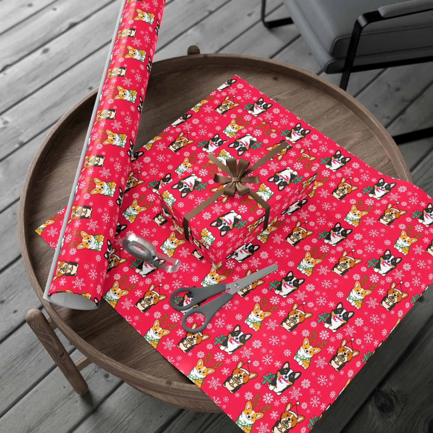 Christmas Pembroke Welsh Corgi Wrapping Paper - Cute Holiday Gift Wrap, Dog Lover Christmas Paper, Festive Corgi Gift Wrap, Pet-Themed Holiday Wrapping