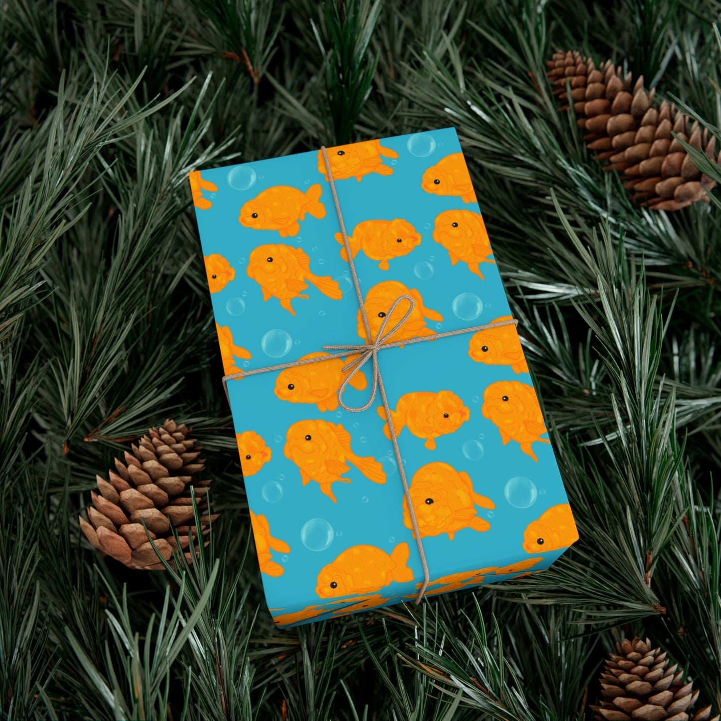 Wrapping Paper Sheets, Ryukin Goldfish Pattern Gift Wrap, Scrapbooking Paper, Craft Supplies, DIY Projects, Fish Lover Gift