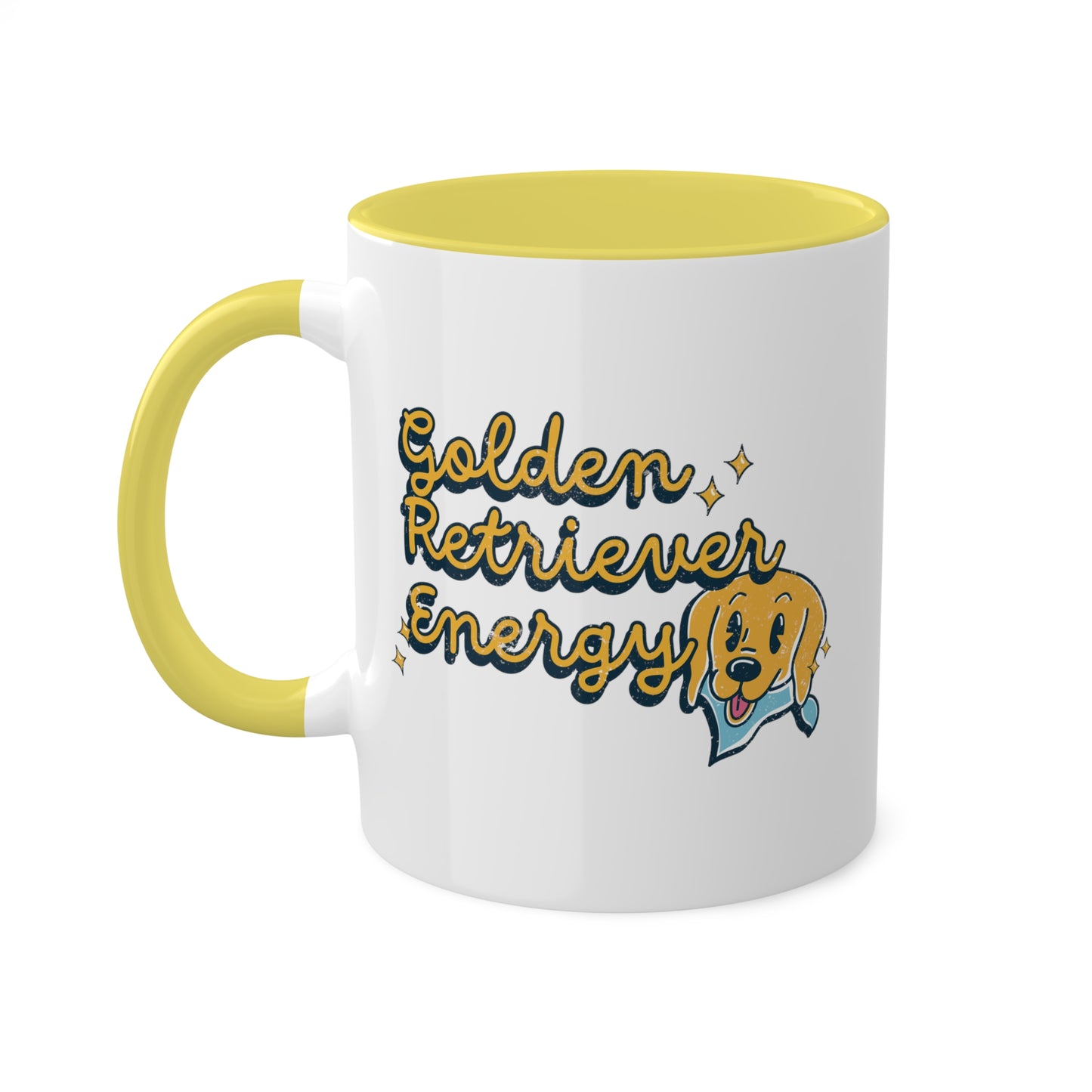 Golden Retriever Energy Coffee Mug | Dog Lover Gifts | Positive Energy Kitchenware | Good Vibes Drinkware | Funny Dog Mug | Dog Gifts