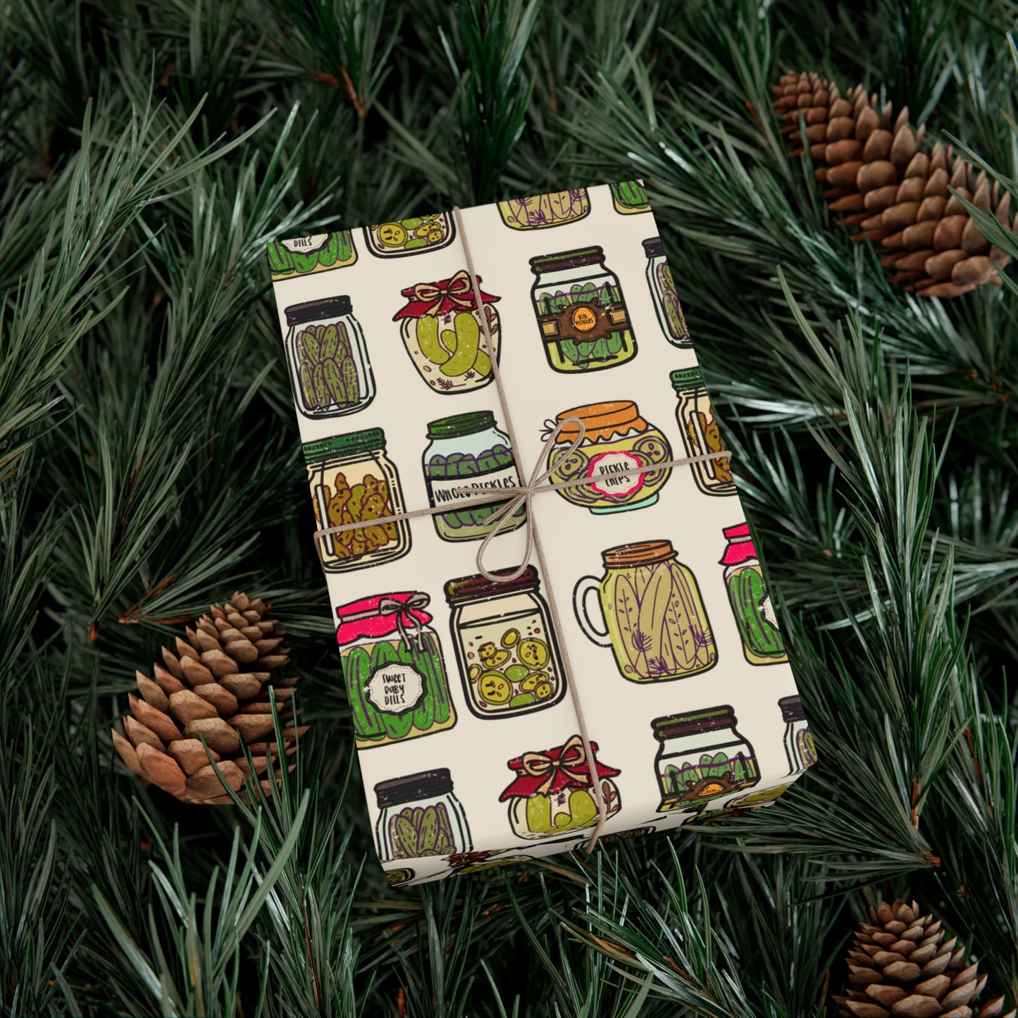 Wrapping Paper - Pickle Jar Design