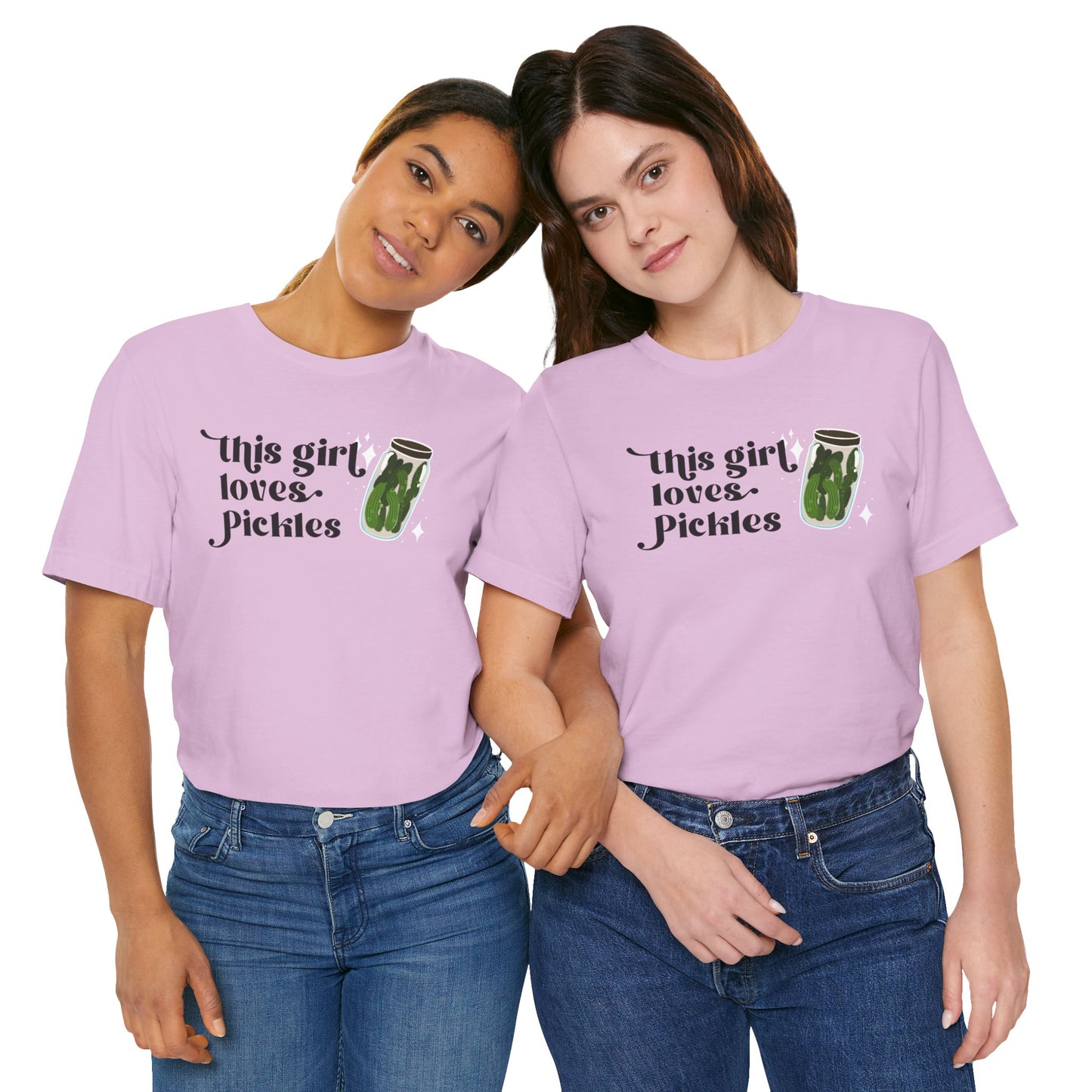 Pickle Lover Short Sleeve Tee | Women's This Girl Loves Pickles T-Shirt | Pickle Ladies tee | Pickle Gifts | Food Graphic Tee
