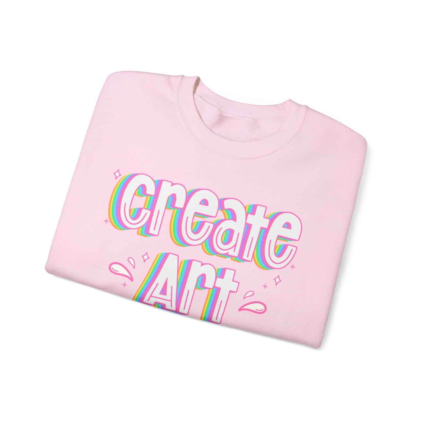 Create Art Unisex Heavy Blend Crewneck Sweatshirt | Art Colorful Sweater | Art Teacher Pullover | Artist Sweatshirt | Teacher Apparel