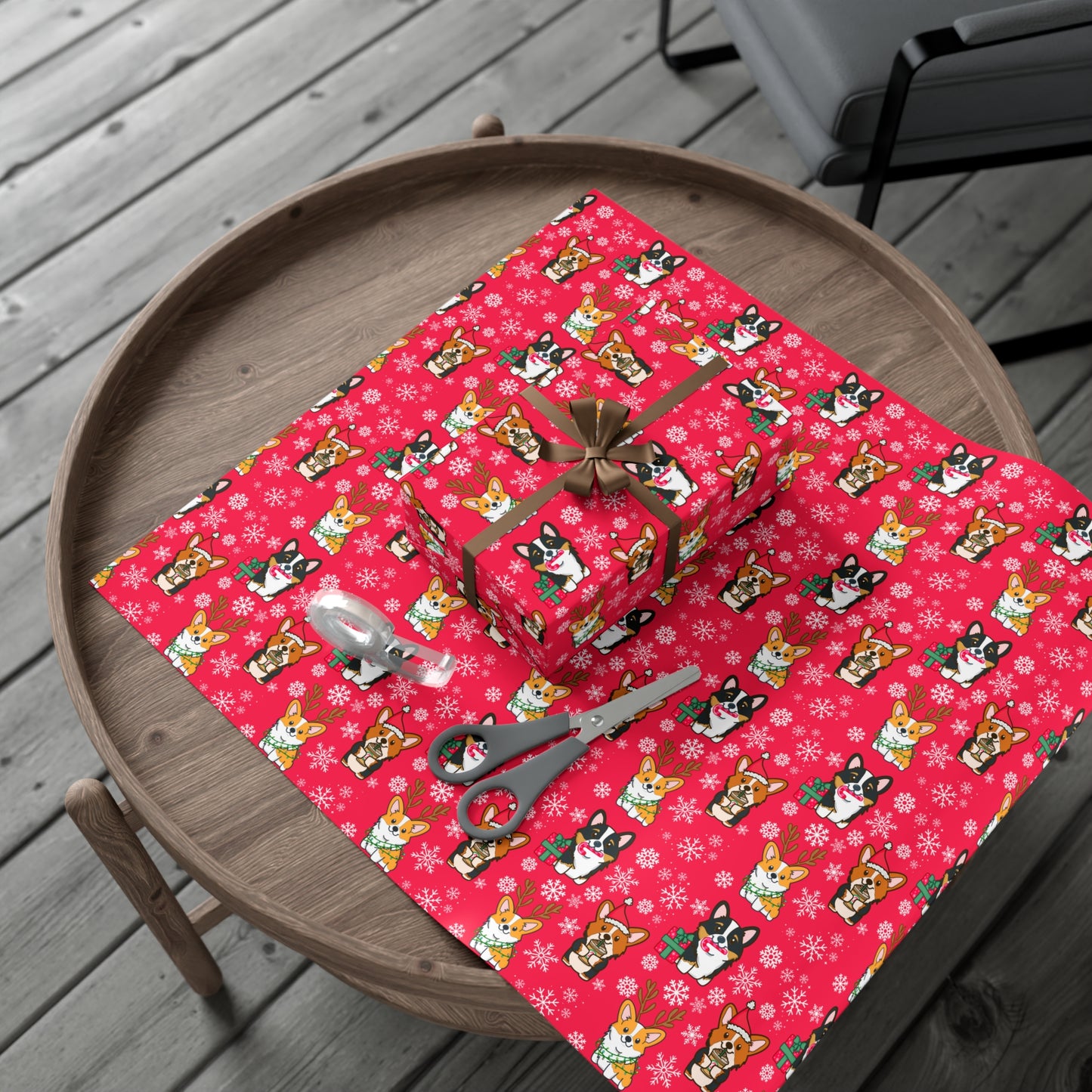 Christmas Pembroke Welsh Corgi Wrapping Paper - Cute Holiday Gift Wrap, Dog Lover Christmas Paper, Festive Corgi Gift Wrap, Pet-Themed Holiday Wrapping