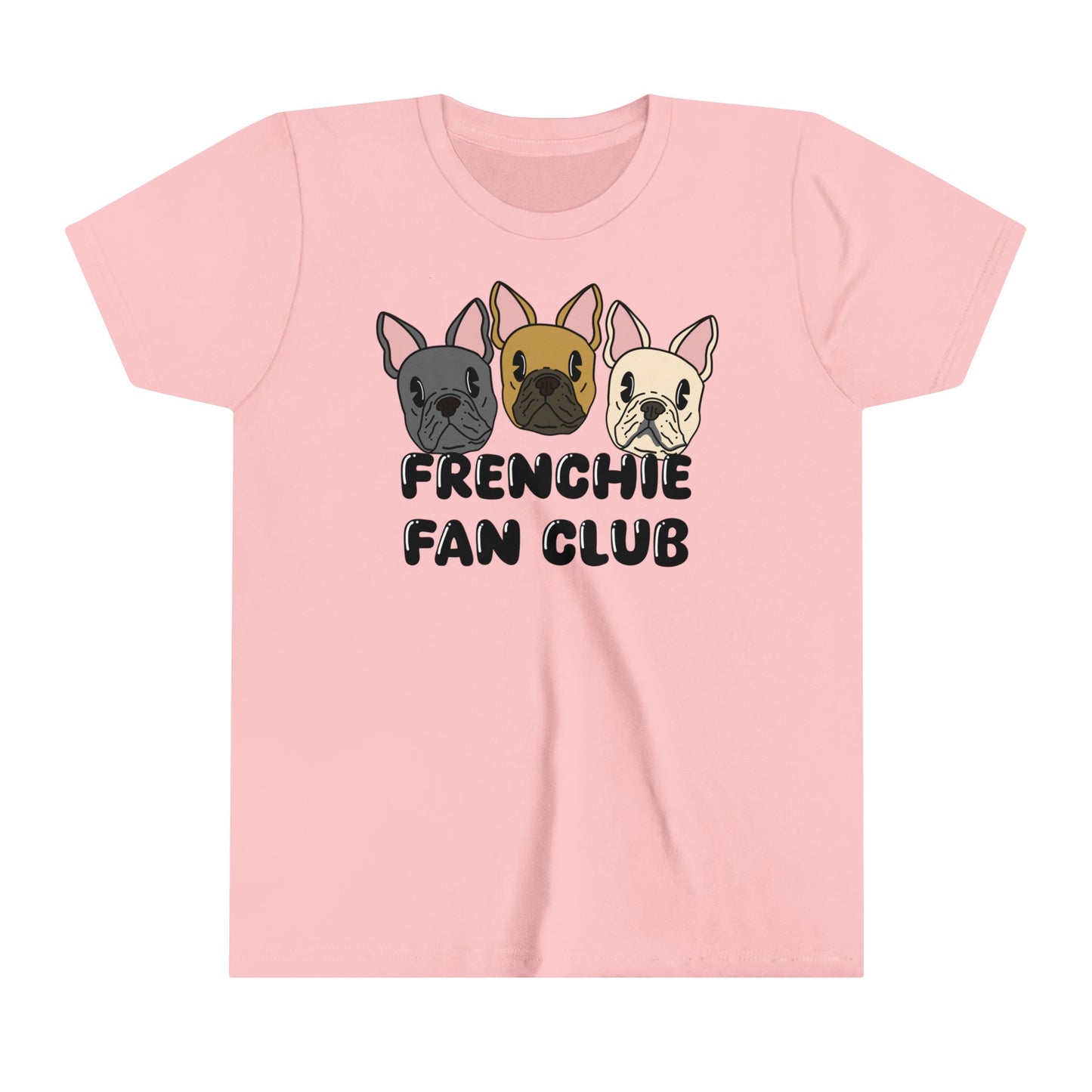 Kids Frenchie Fan Club Graphic Tee - French Bulldog Lover Shirt, Dog Owner Gift, Cute Frenchie Tee, Pet Lover Apparel