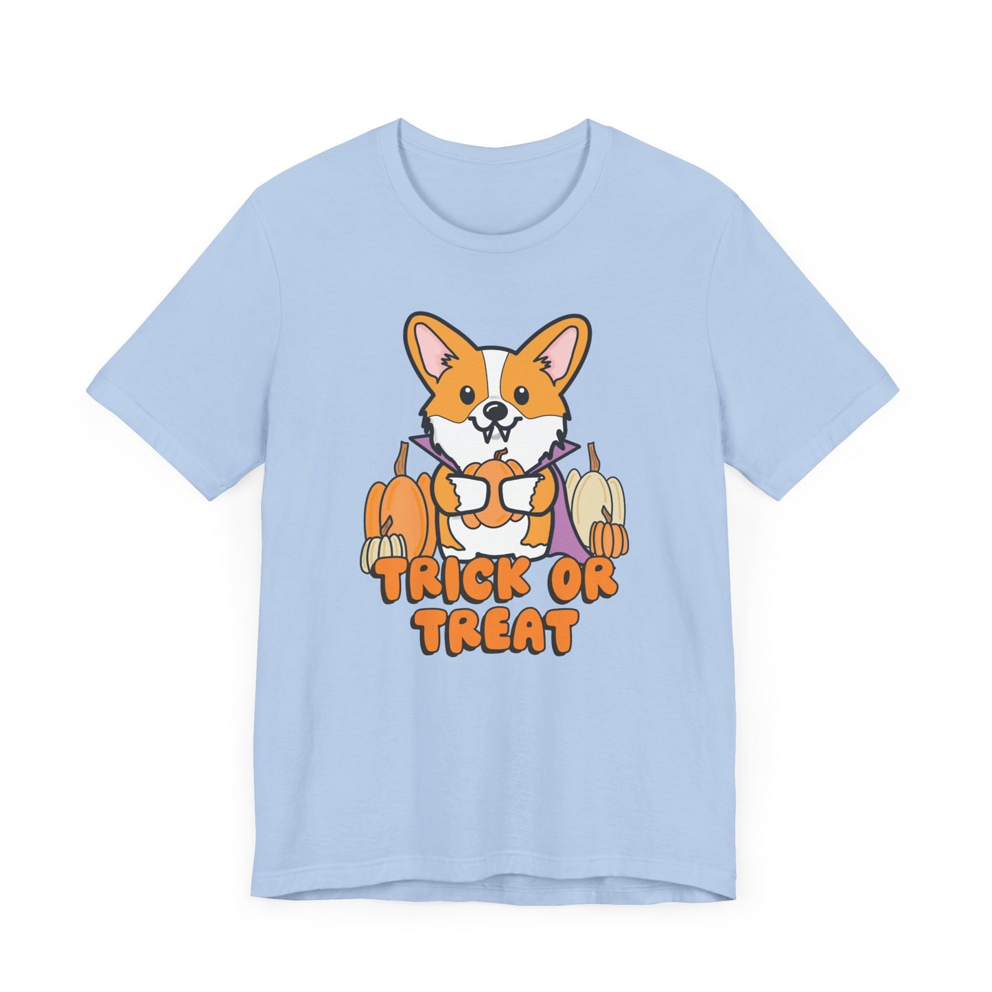 Corgi Vampire Halloween Unisex Fit Graphic Tee | Ladies Fall T-Shirt