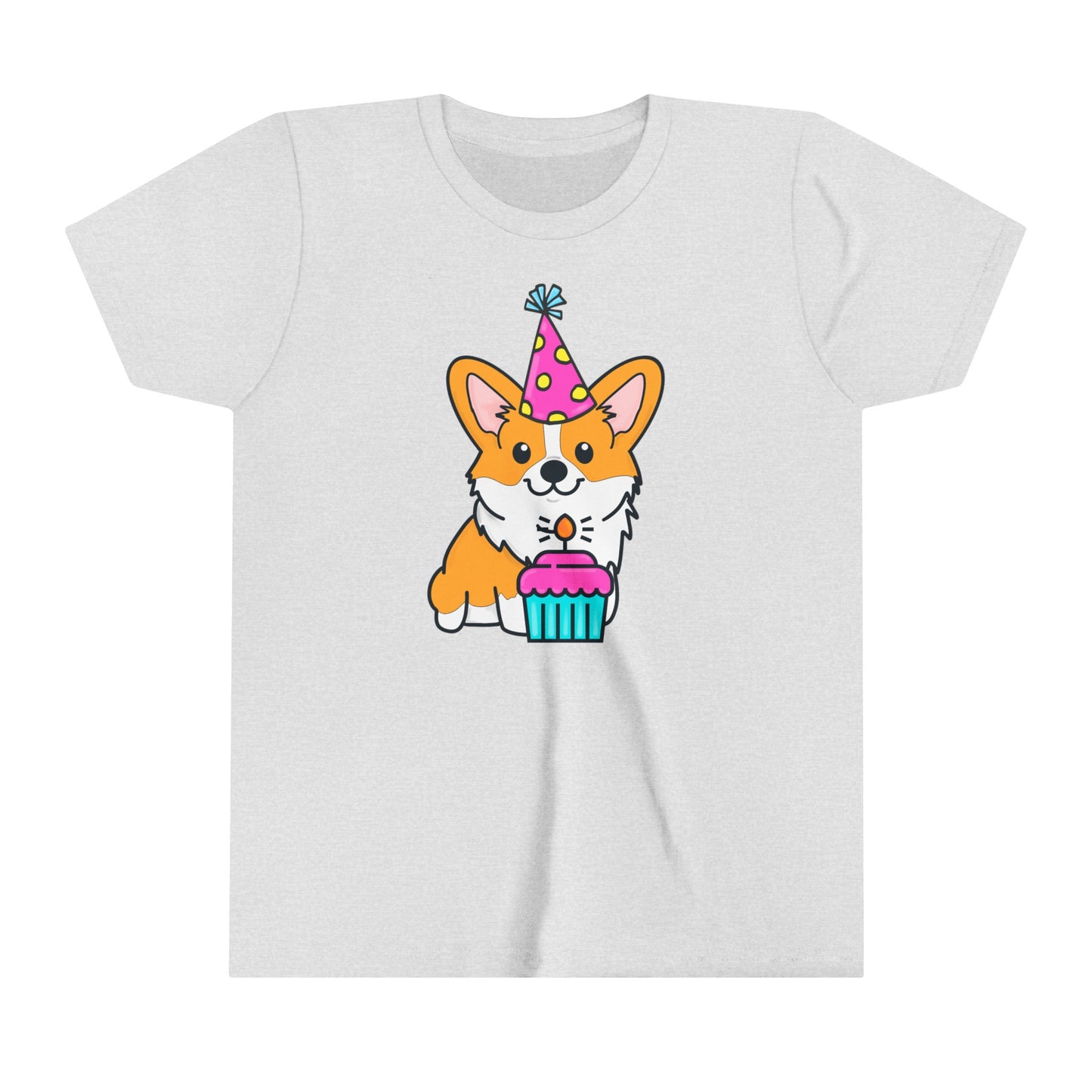 Kids Birthday Corgi Dog T-Shirt | Birthday Cake Shirt | Birthday Gift | Youth Corgi Graphic Tee | Kid Dog Lover Tee | Corgi Family