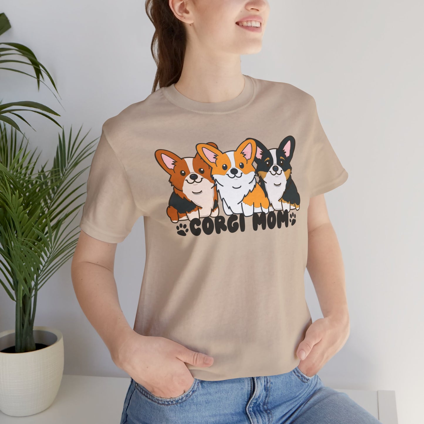 Corgi Mom Graphic Tee | Corgi Lover Shirt | Dog Mom Gift | Cute Corgi T-Shirt | Corgi Mom Life Apparel