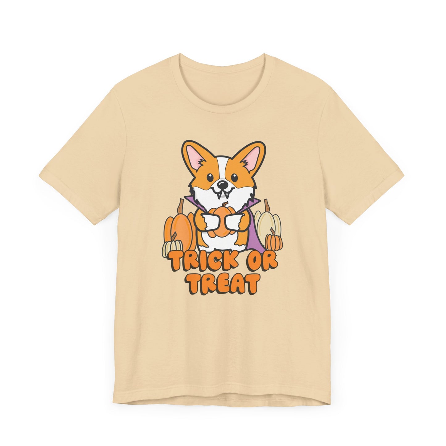 Corgi Vampire Halloween Unisex Fit Graphic Tee | Ladies Fall T-Shirt