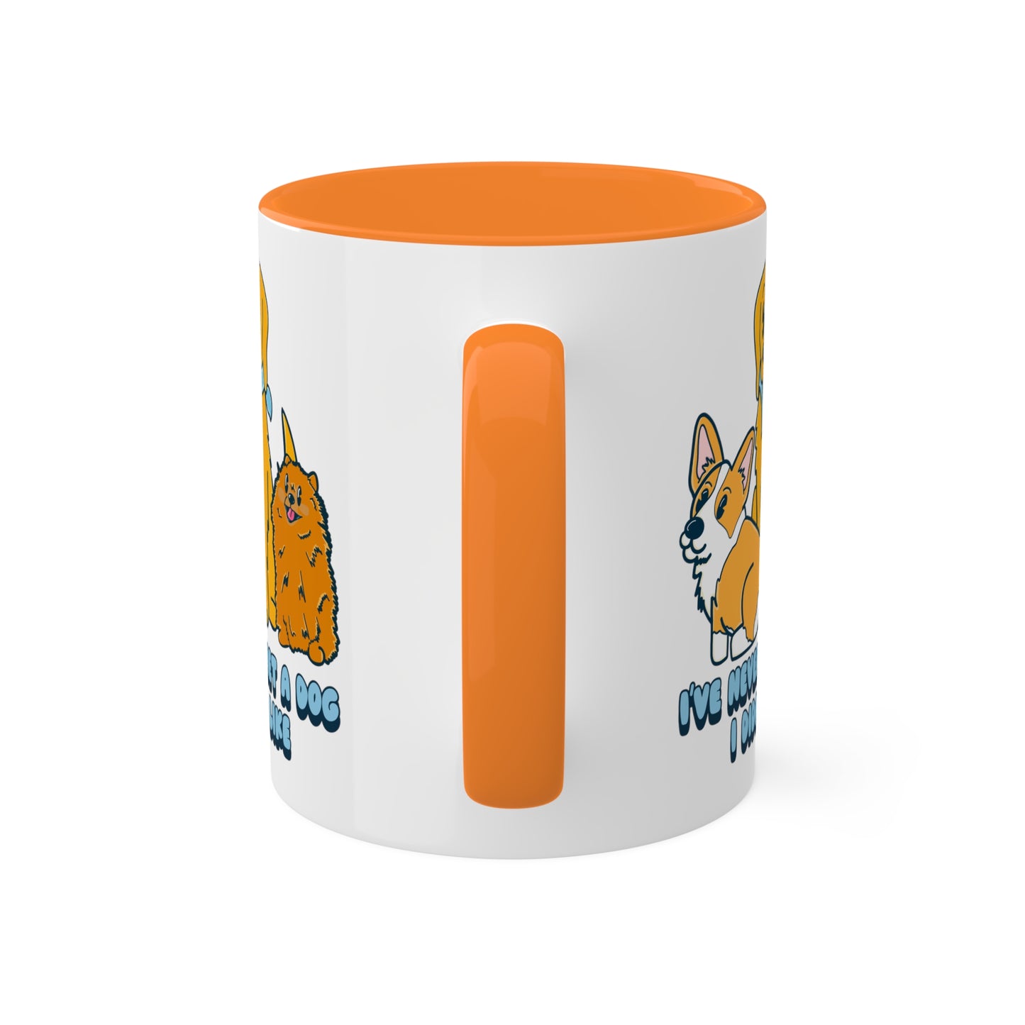 Never Met a Dog I Didnt Like Dog Lover Coffee Mug | Corgi Golden Retriever and Pomeranian Drinkware