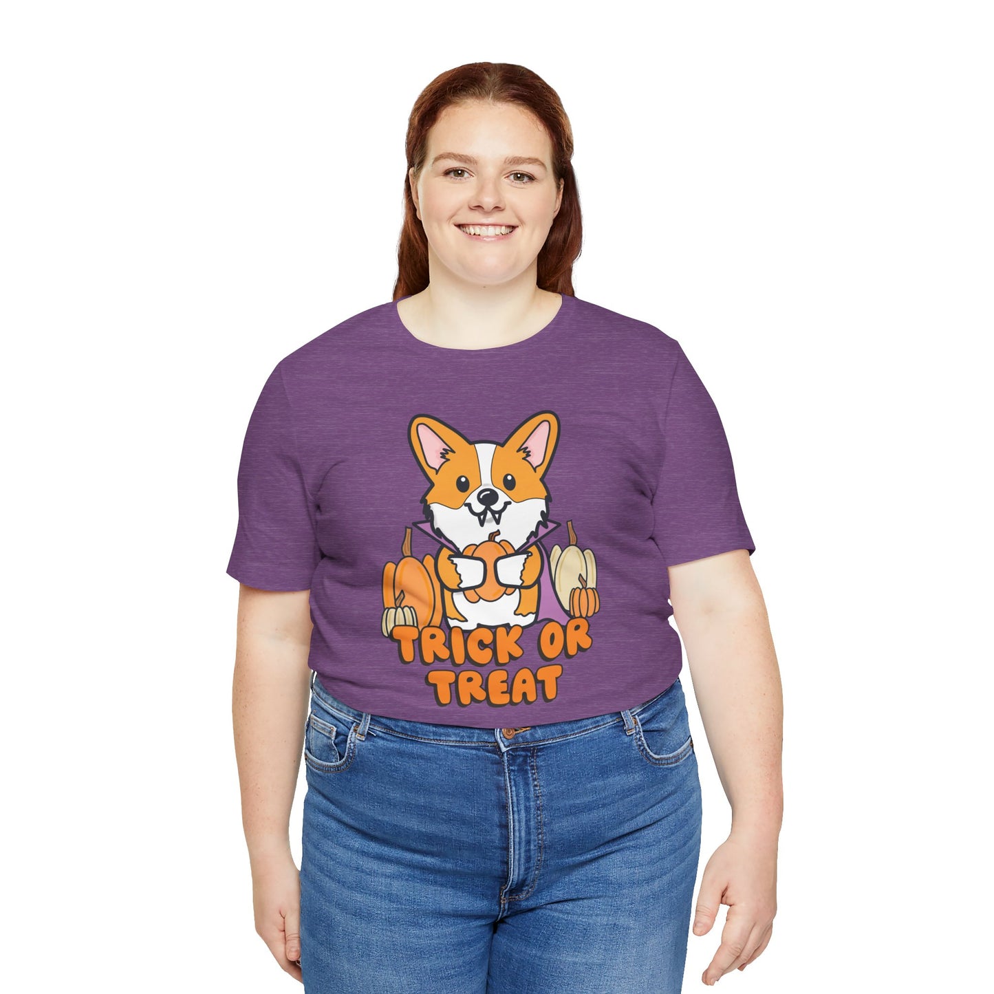 Corgi Vampire Halloween Unisex Fit Graphic Tee | Ladies Fall T-Shirt