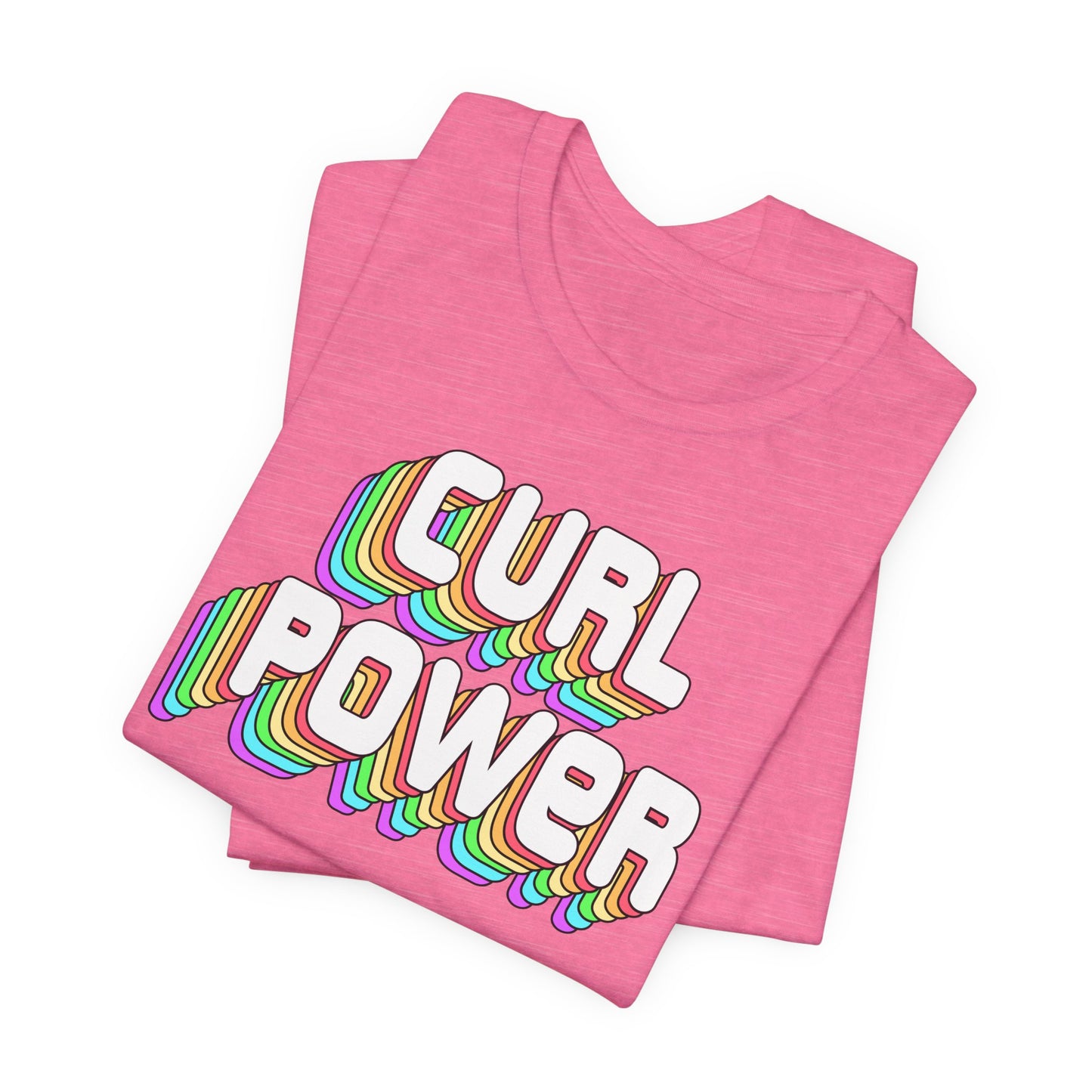 Curl Power Tee - Curly Haired Girl Shirt, African American Pride, Black Power Black Pride Apparel, Natural Hair Graphic T-Shirt