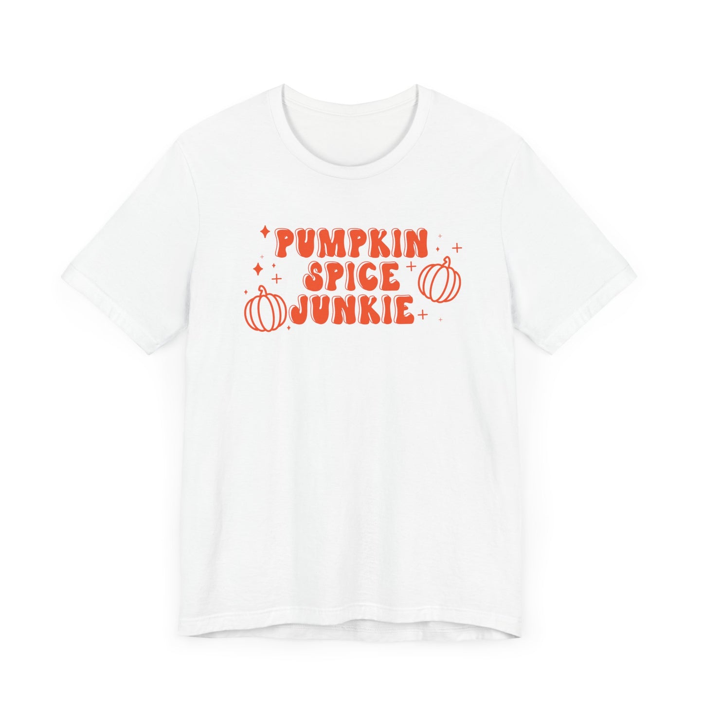 Pumpkin Spice Junkie Fall Coffee Graphic Tee | Fall Adult Unisex Fit T-Shirt