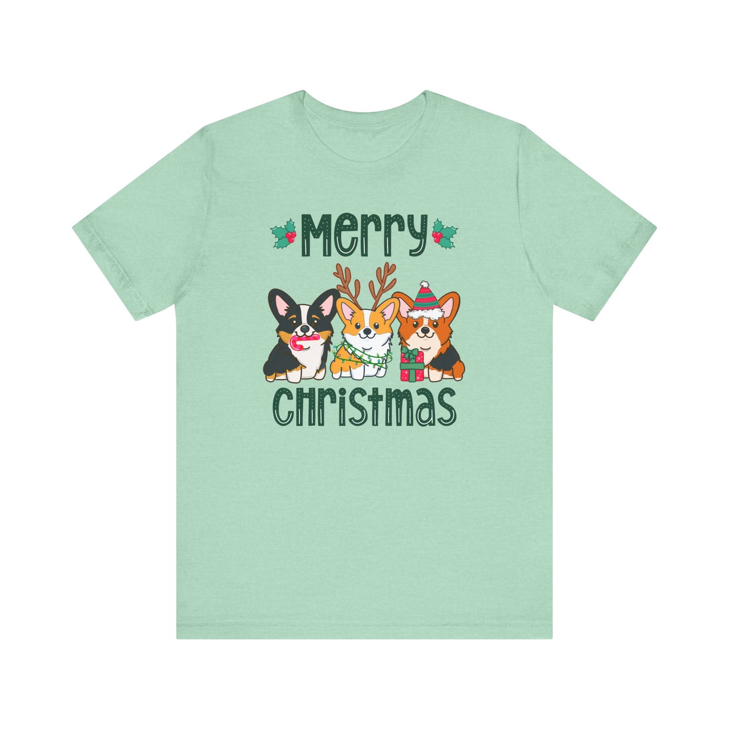 Christmas Corgi Dog T-shirt | Dog Christmas Shirt | Matching Christmas Tee | Ladies Christmas | Family Christmas Holiday Shirt | Corgi Tee