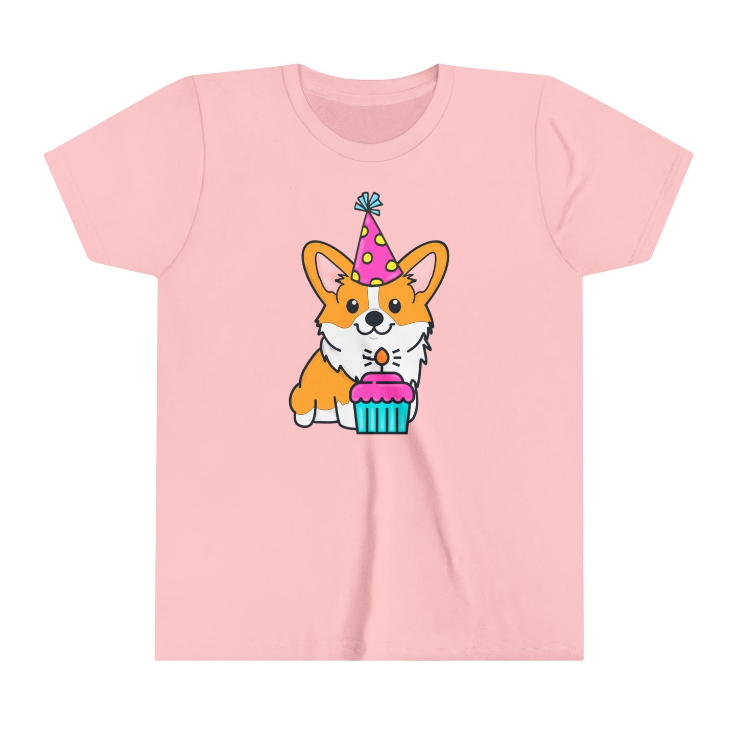 Kids Birthday Corgi Dog T-Shirt | Birthday Cake Shirt | Birthday Gift | Youth Corgi Graphic Tee | Kid Dog Lover Tee | Corgi Family